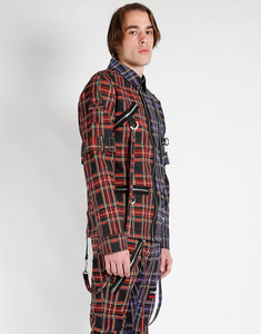SPLIT PUNK JACKET BLACK/PURPLE PLAID – trashandvaudeville