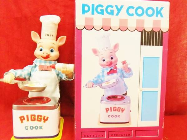 懐かしのブリキおもちゃが甦る!!】PIGGY COOK復刻版を買取入荷しました