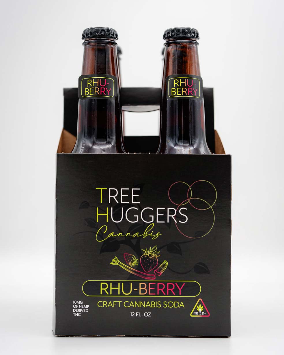 Craft Cannabis Soda 4 Pack – Rhu-Berry 10mg – Tree Huggers Cannabis