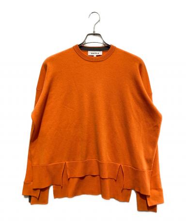 中古・古着通販】ENFOLD (エンフォルド) SLIT-RIB PULLOVER オレンジ