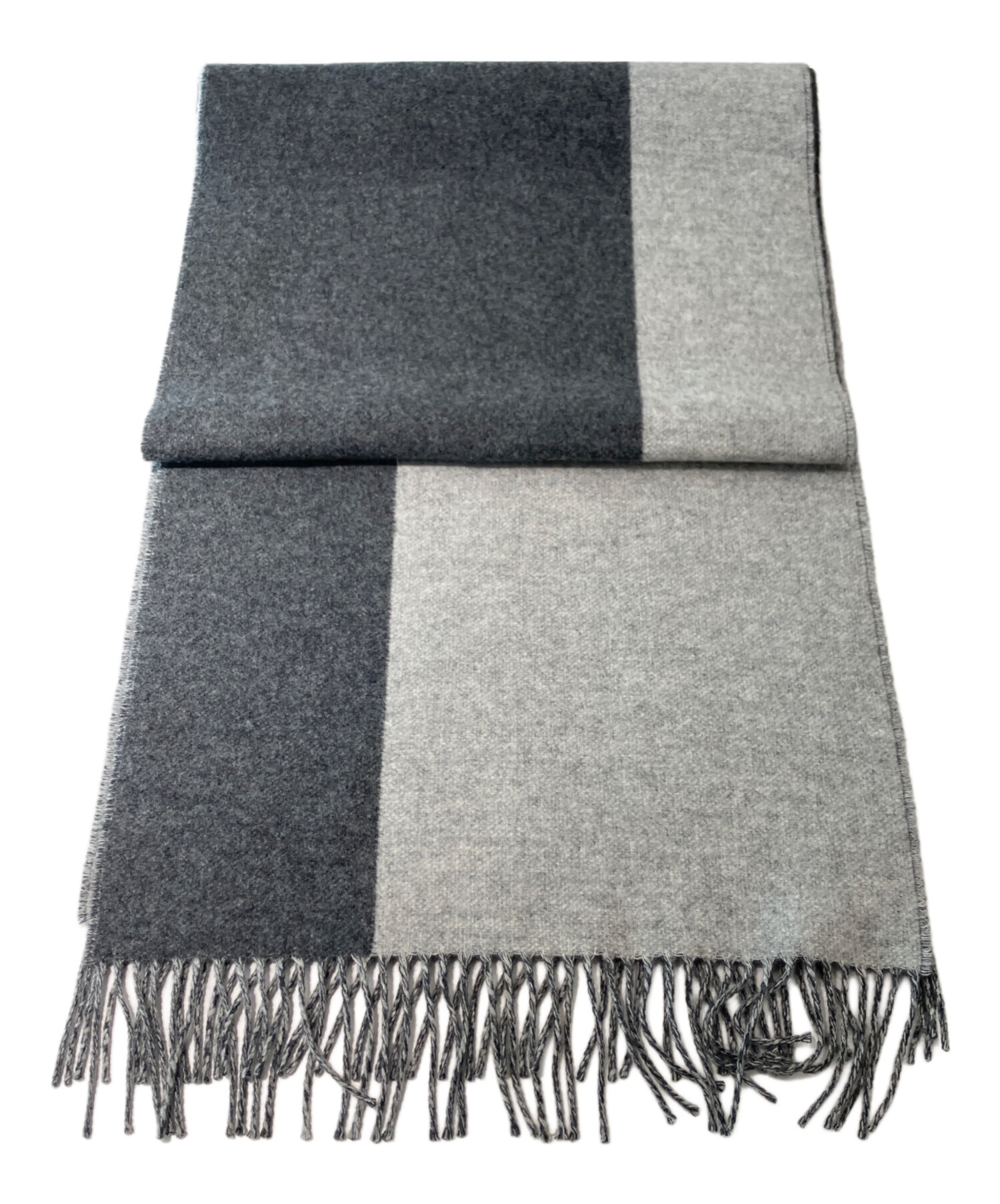 中古・古着通販】HERMES (エルメス) バイカラー カシミヤマフラー