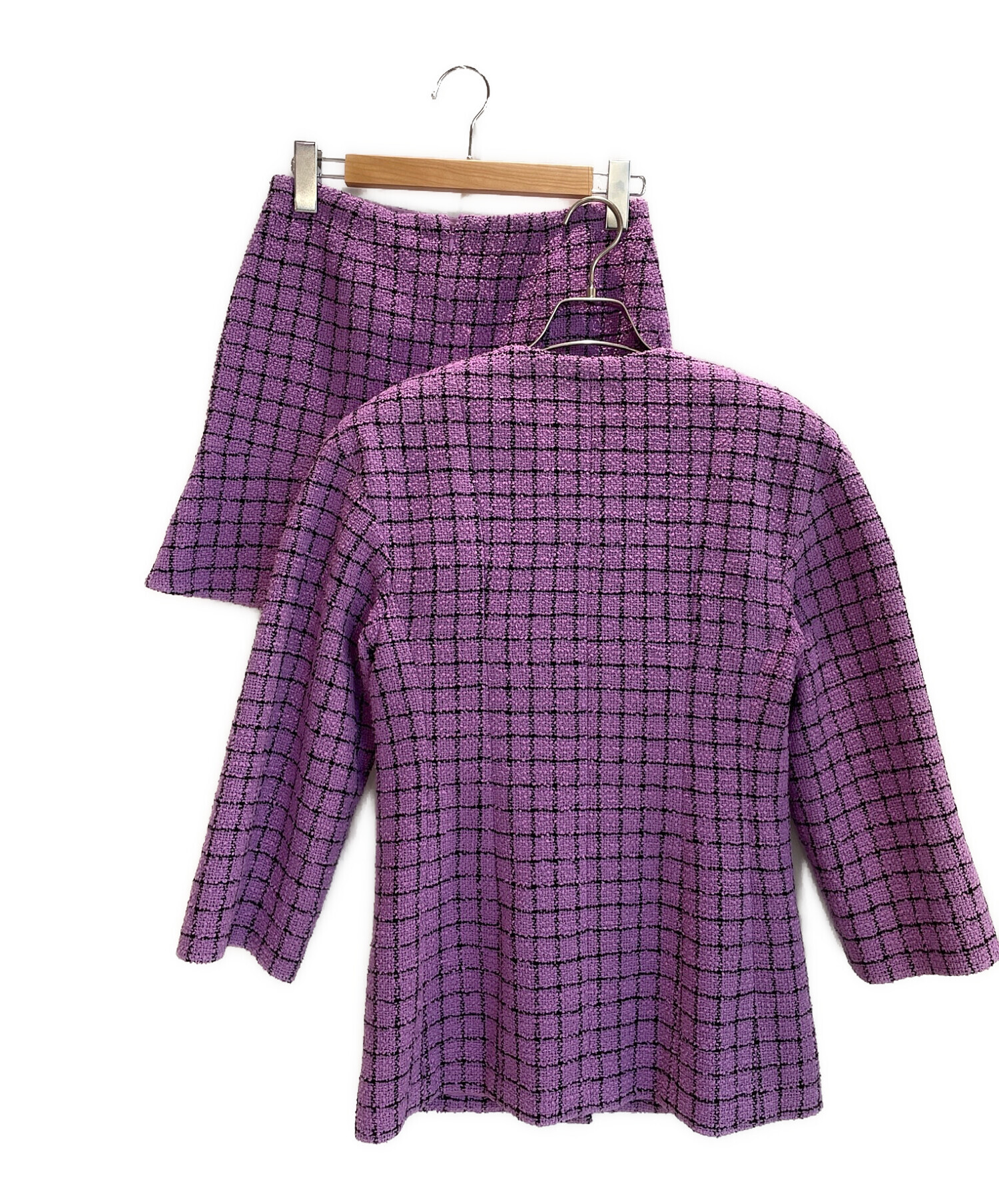 中古・古着通販】CHANEL (シャネル) ココマークツイードセットアップ