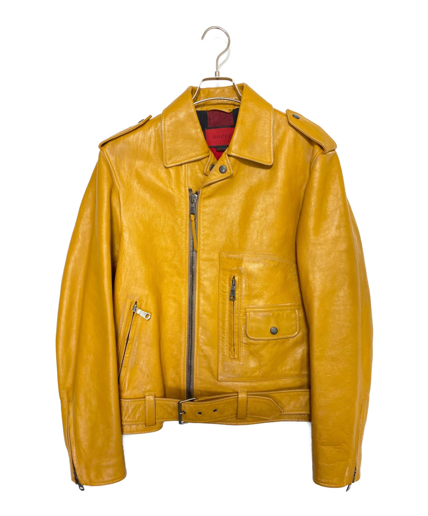 中古・古着通販】GUCCI (グッチ) LOVEDダブルライダースジャケット