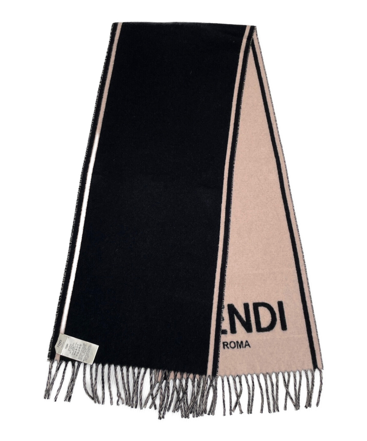 中古・古着通販】FENDI (フェンディ) カシミヤロゴマフラー ピンク