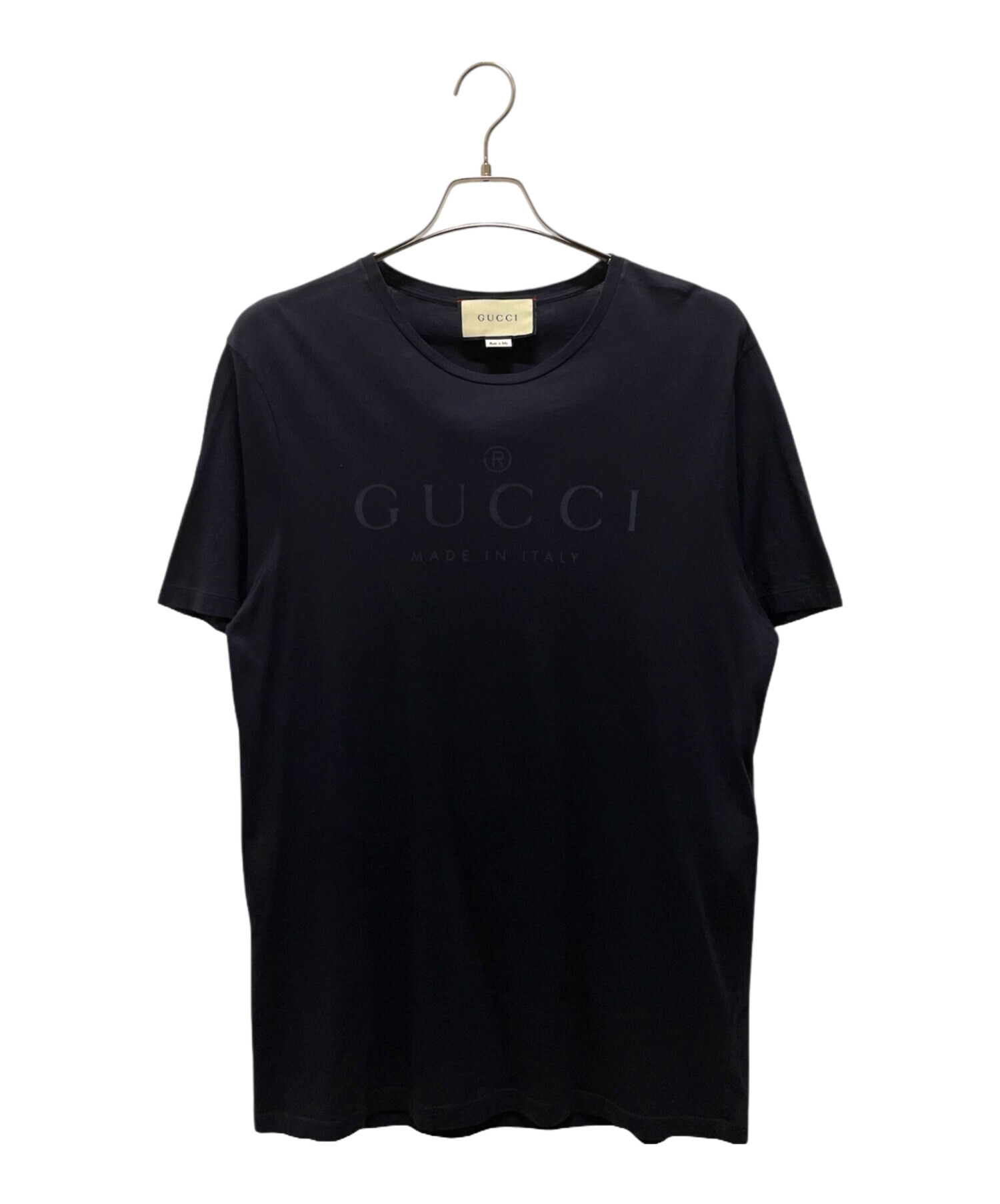 中古・古着通販】GUCCI (グッチ) トーナルロゴTシャツ ダークネイビー