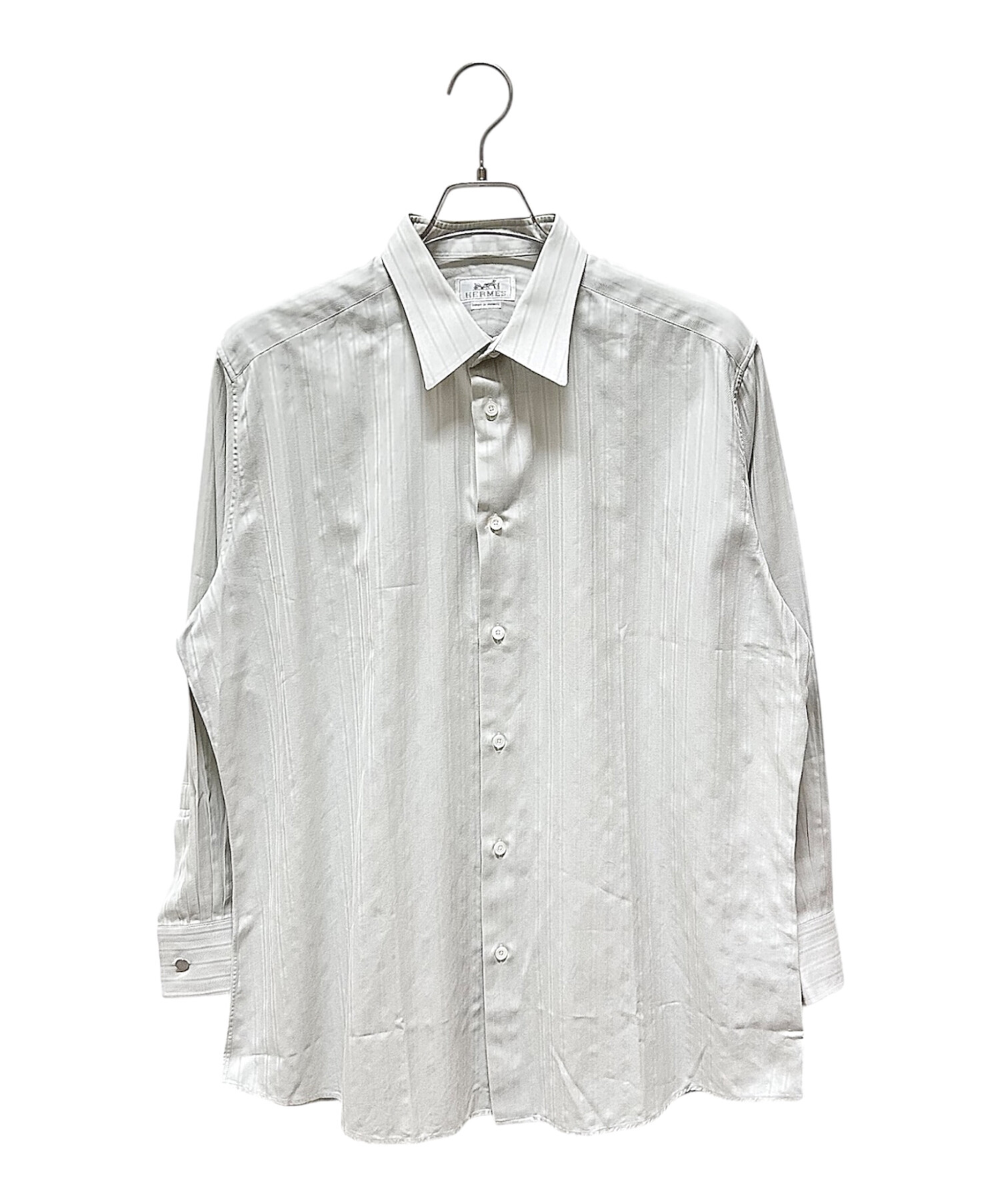中古・古着通販】HERMES (エルメス) セリエボタンシャツ グレー サイズ