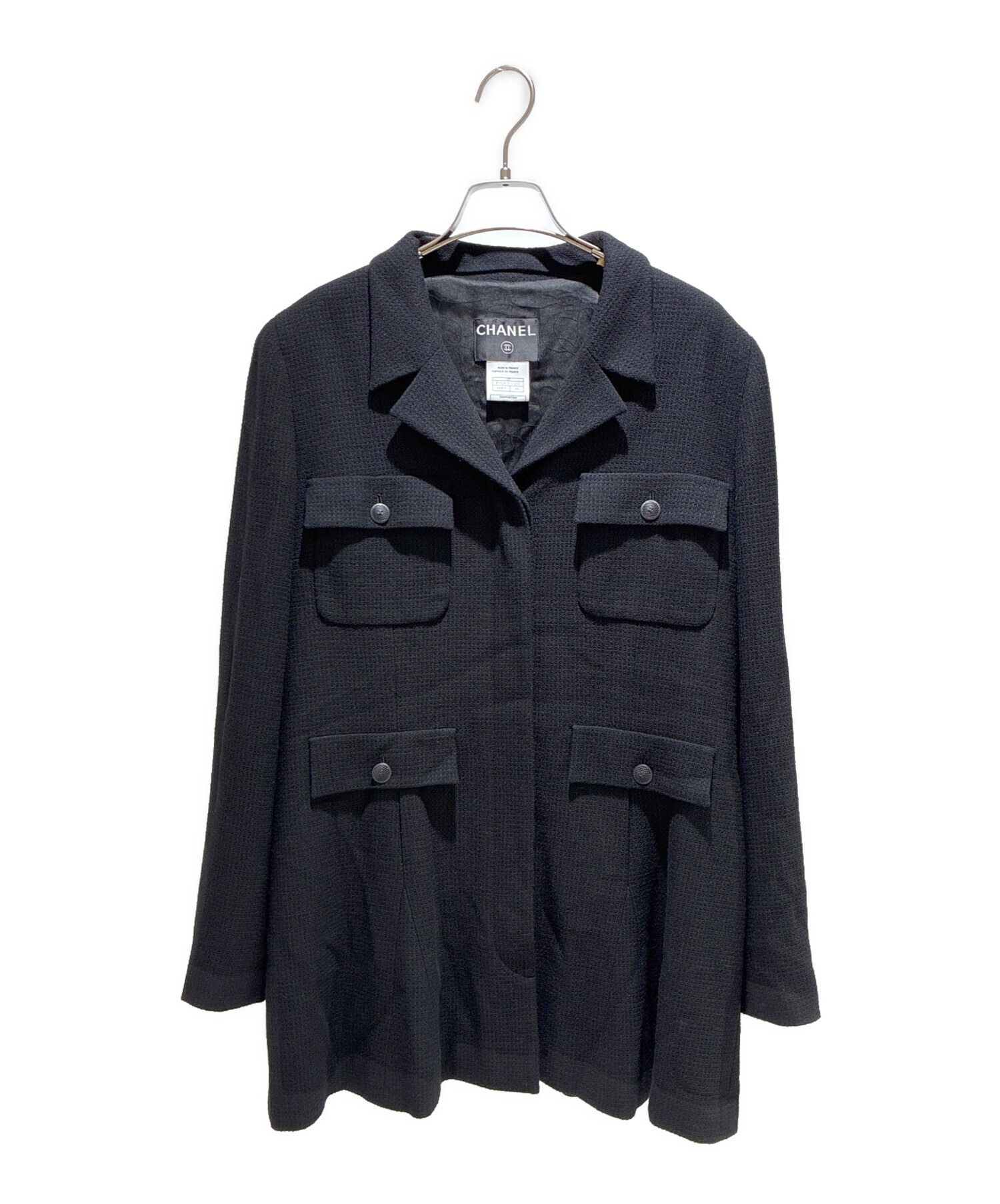 中古・古着通販】CHANEL (シャネル) ツイードロングジャケット