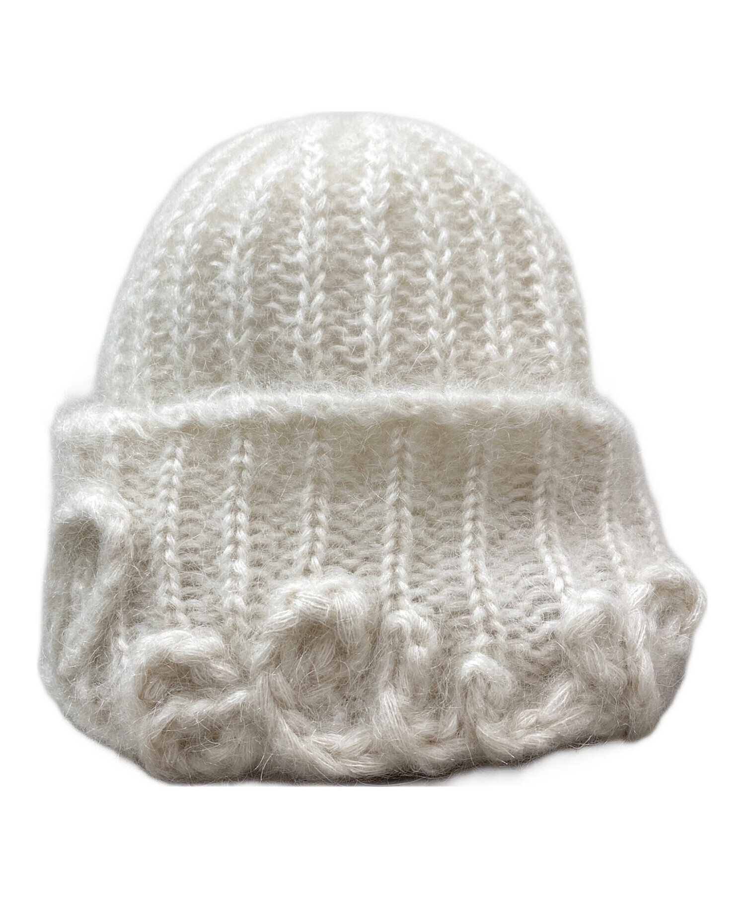 中古・古着通販】LOEWE (ロエベ) モヘアブレンドニット帽 オフホワイト