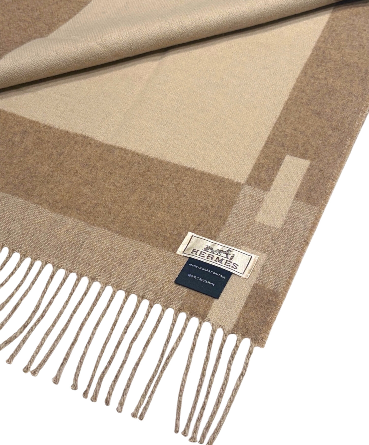 中古・古着通販】HERMES (エルメス) カシミヤマフラー Hパッサン