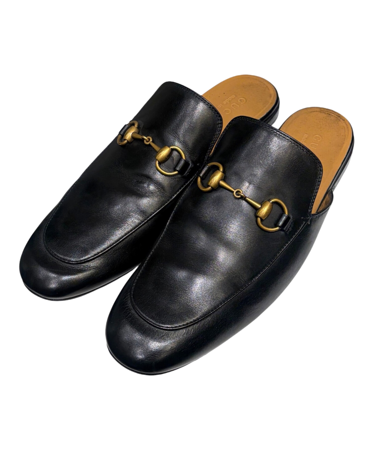 中古・古着通販】GUCCI (グッチ) プリンスタウン レザー ミュール