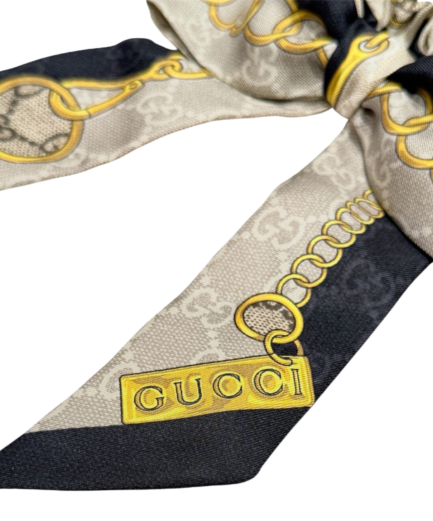 中古・古着通販】GUCCI (グッチ) シュシュ ブラック×ゴールド