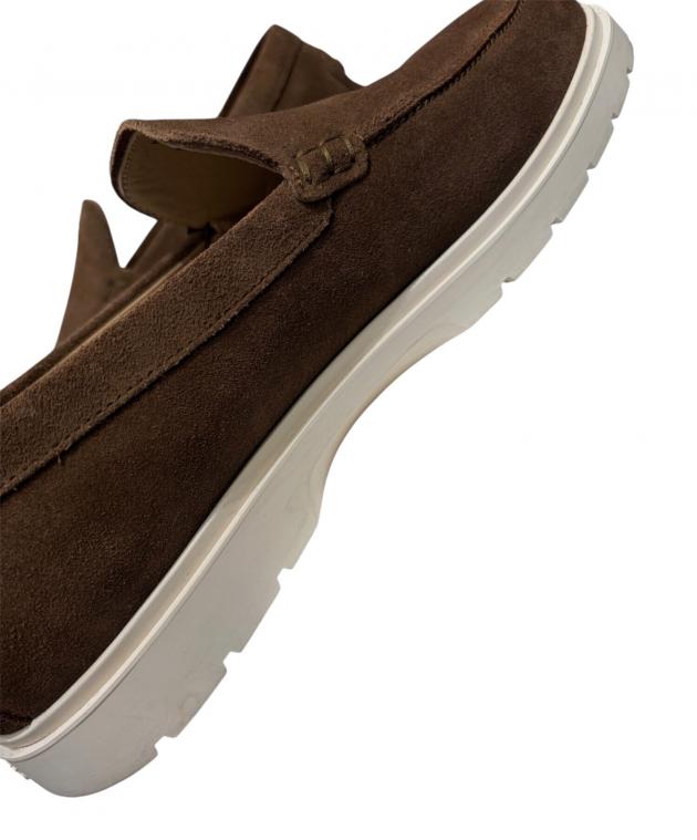 中古・古着通販】TOD'S (トッズ) スエードヴァンプローファー ブラウン