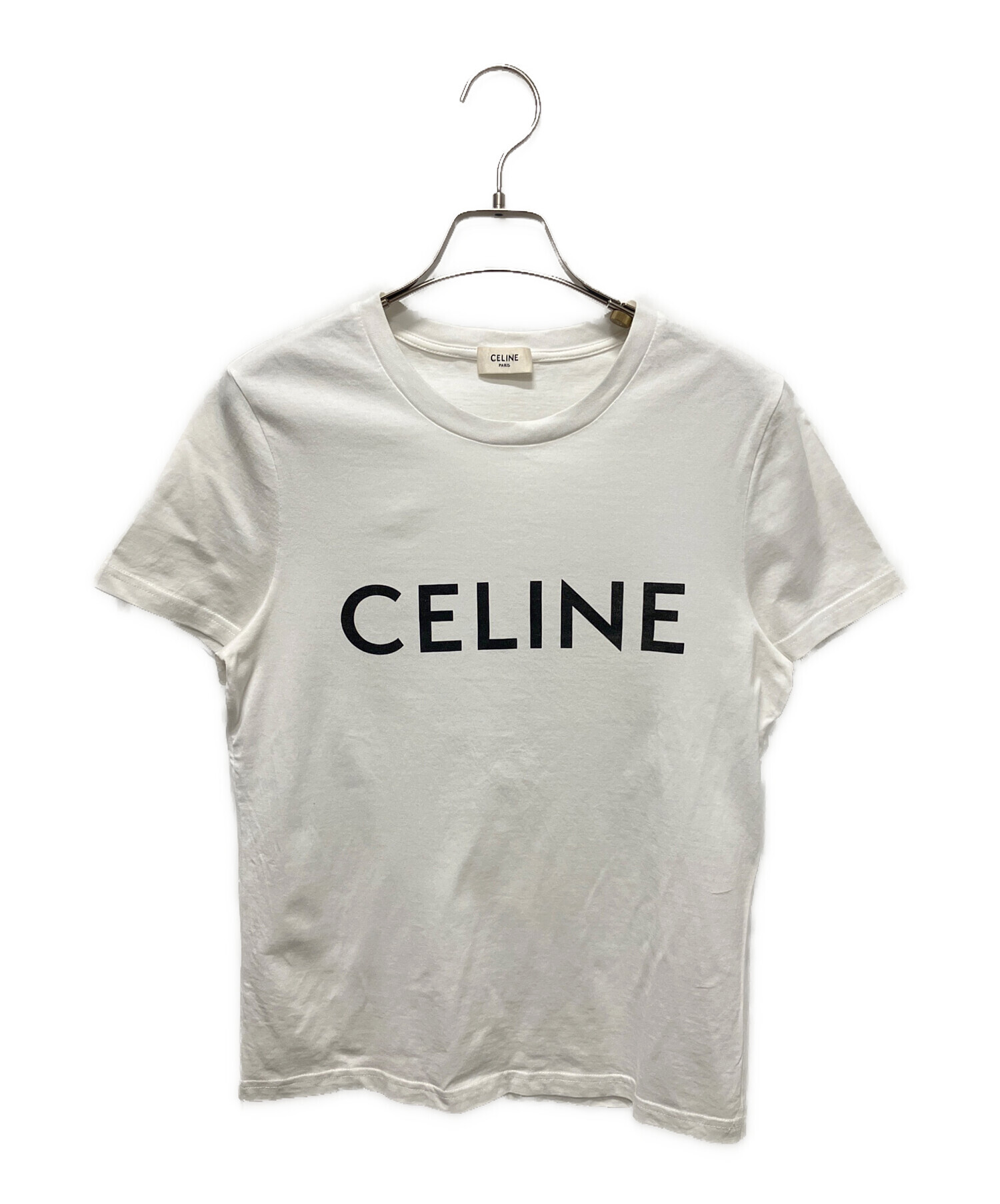 中古・古着通販】CELINE (セリーヌ) ロゴTシャツ ホワイト サイズ:M