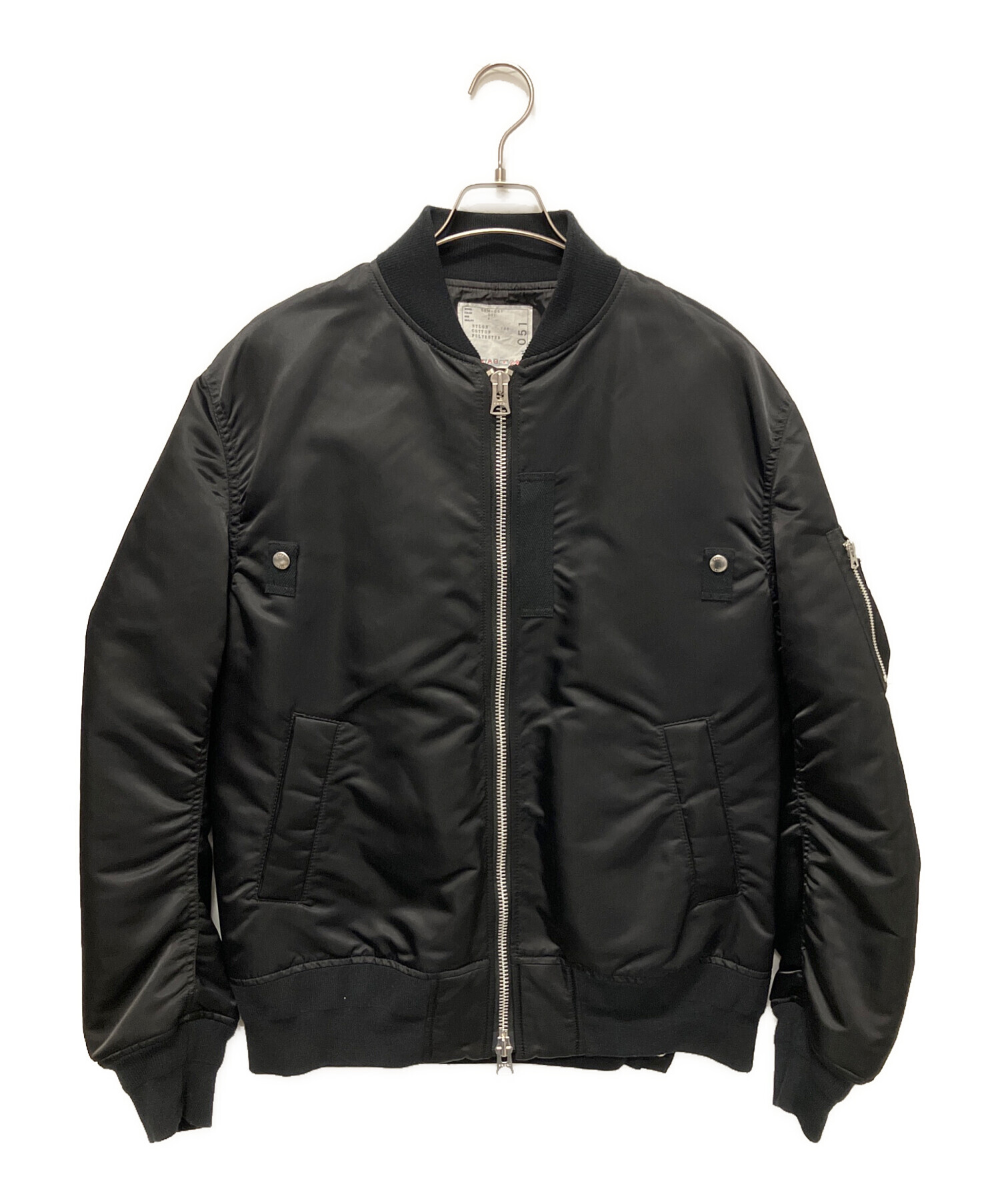 中古・古着通販】sacai (サカイ) MA-1ジャケット ブラック サイズ:4