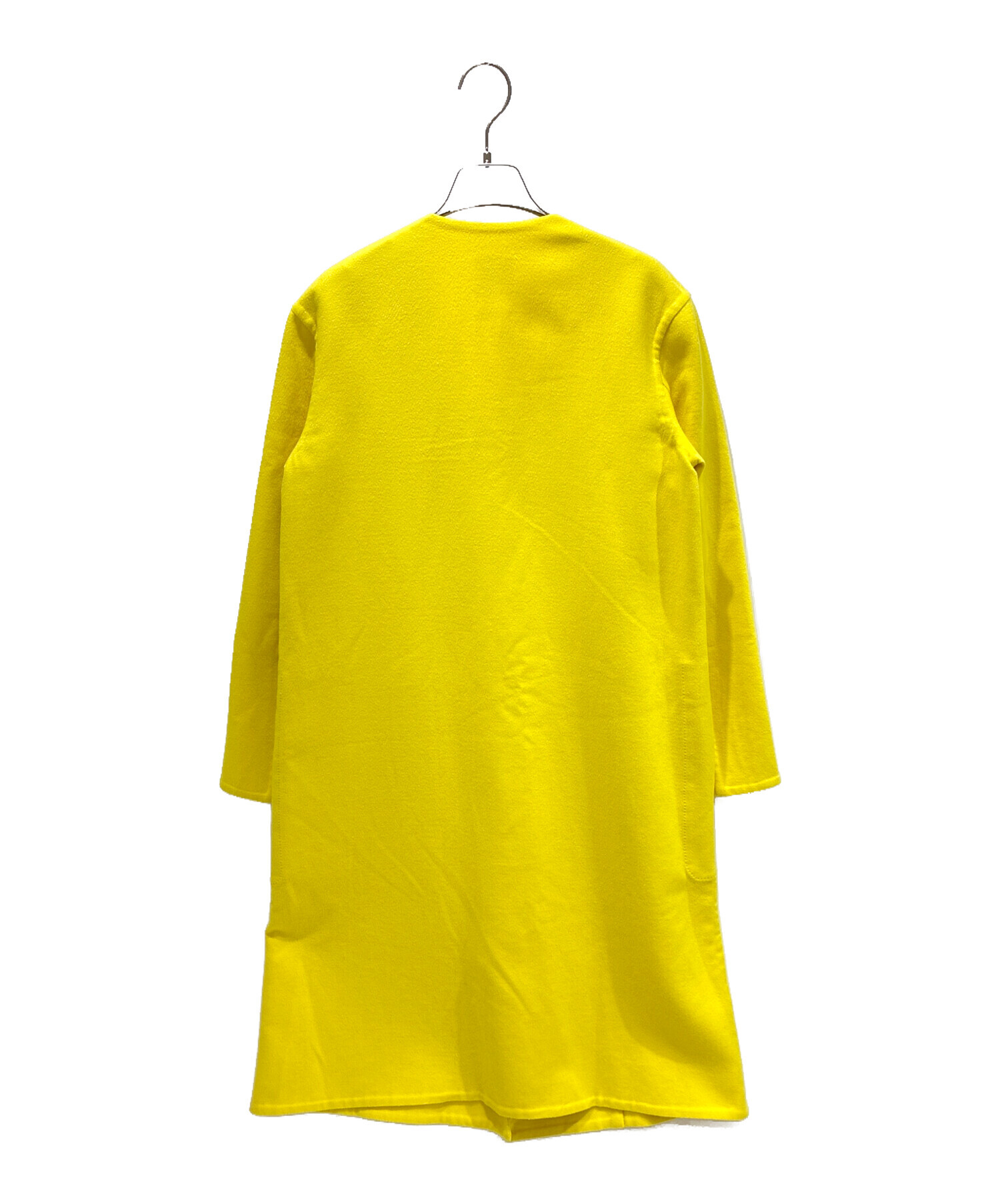 中古・古着通販】HERMES (エルメス) カシミヤ ラップコート イエロー