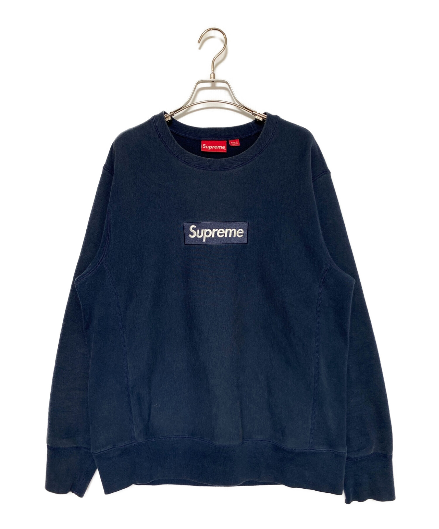 中古・古着通販】SUPREME (シュプリーム) Box Logo Crewneck ネイビー