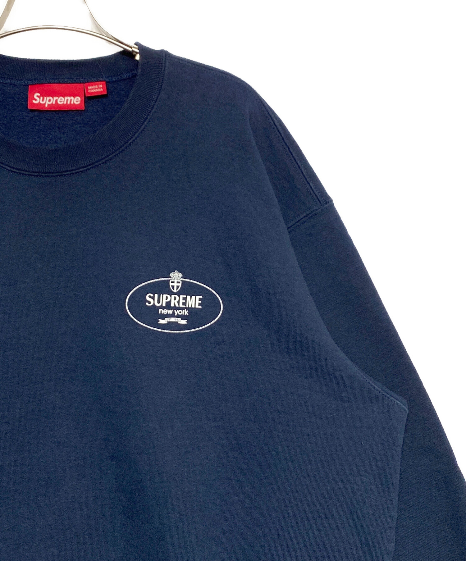中古・古着通販】SUPREME (シュプリーム) Crest Crewneck ネイビー