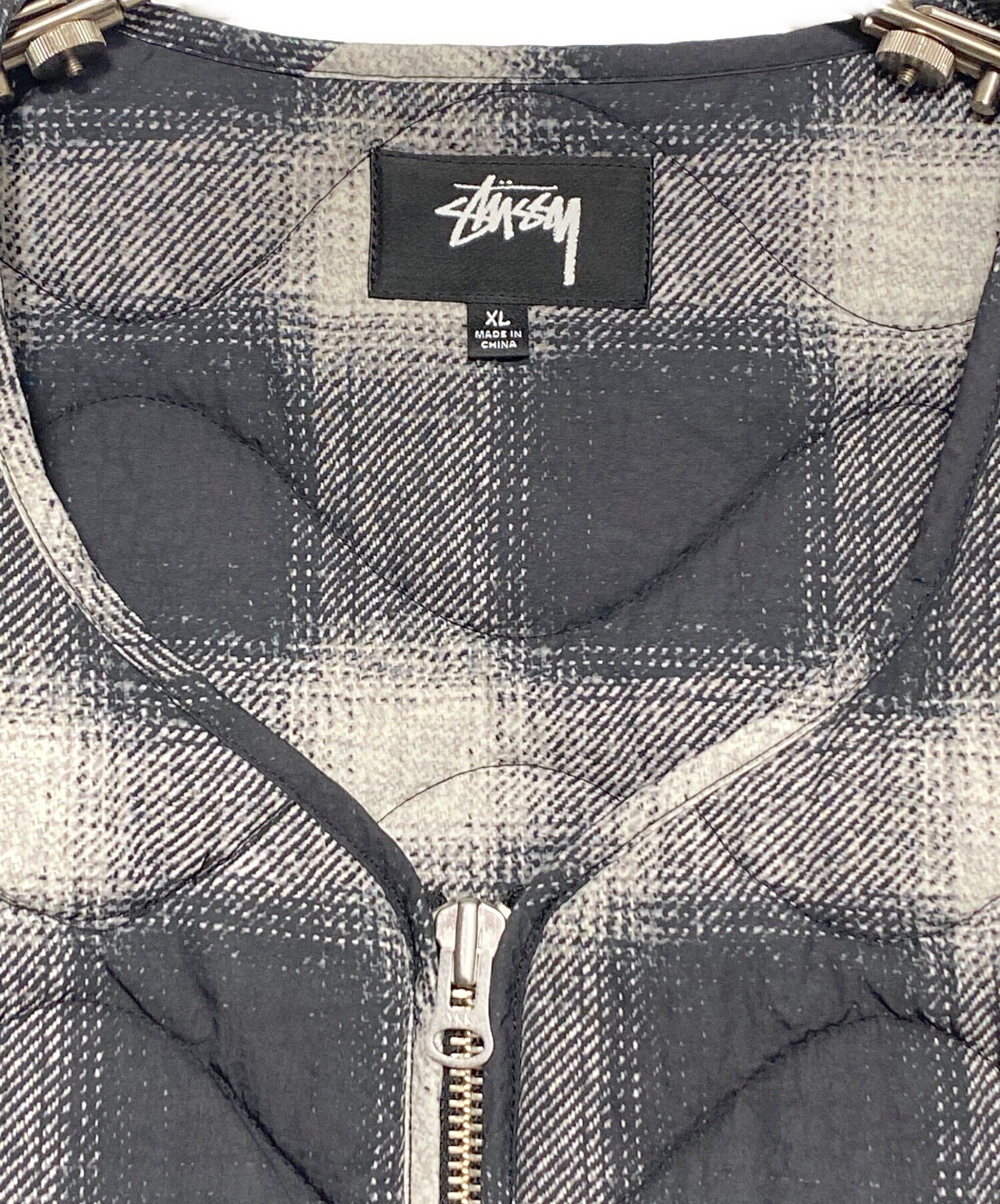 中古・古着通販】stussy (ステューシー) キルティングベスト ブラック