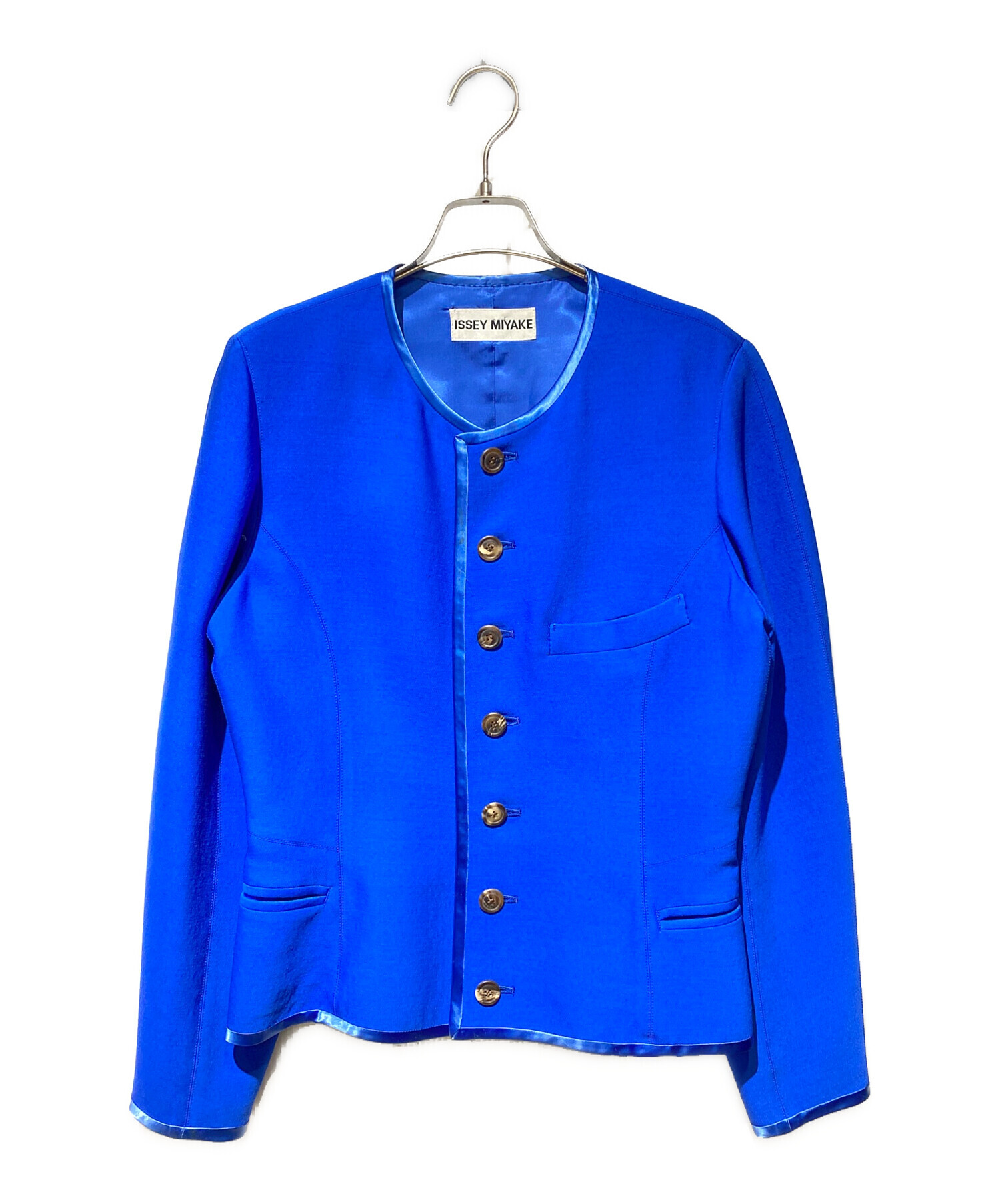 中古・古着通販】ISSEY MIYAKE (イッセイミヤケ) ノーカラージャケット