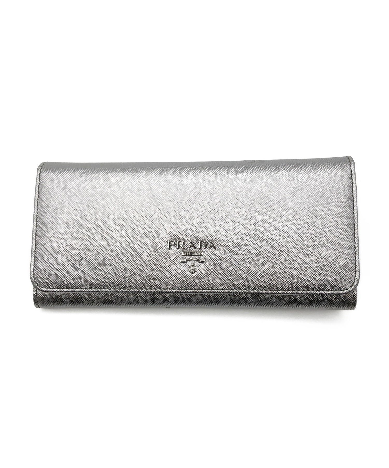 中古・古着通販】PRADA (プラダ) 長財布 シルバー サイズ:-｜ブランド