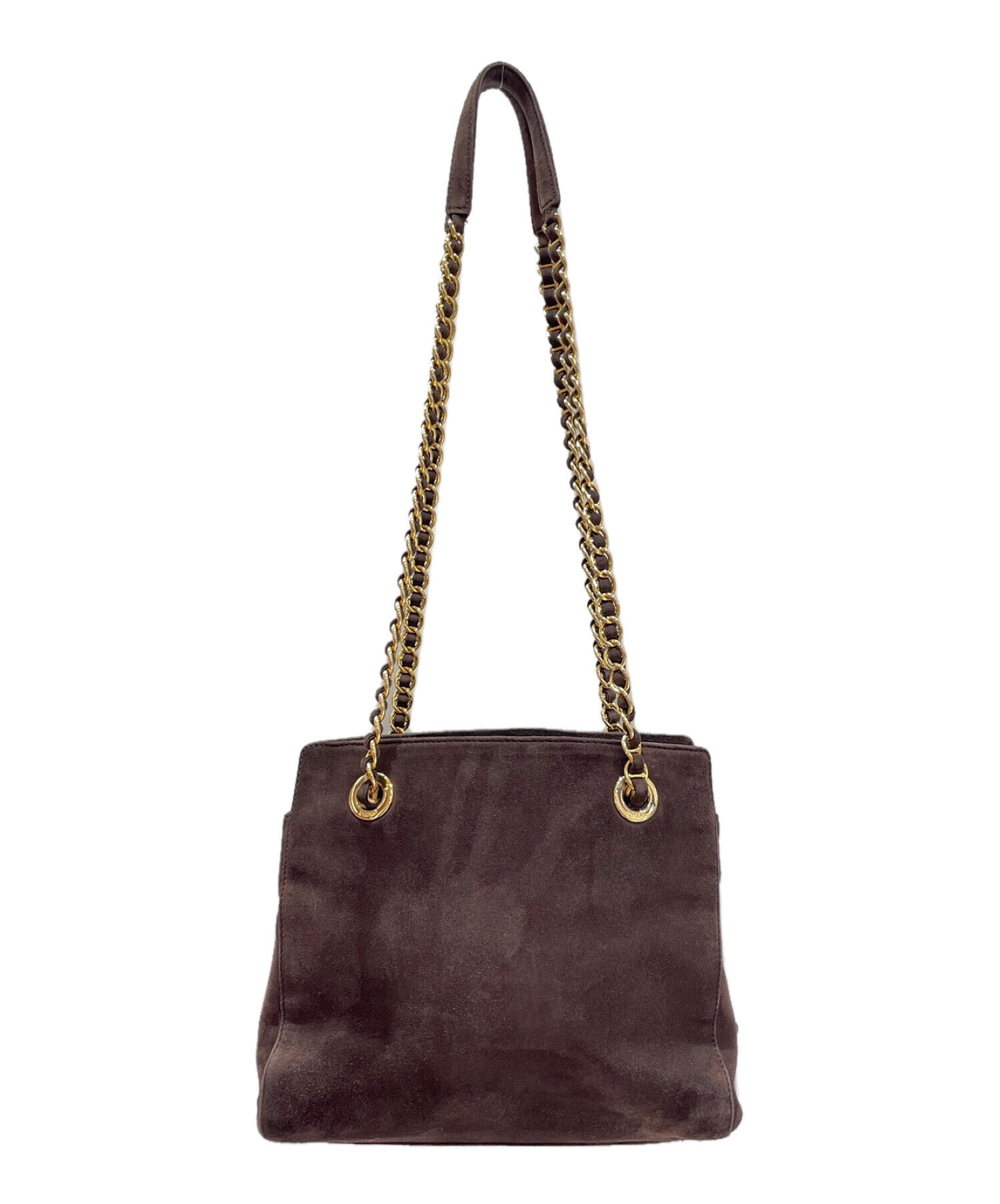 中古・古着通販】PRADA (プラダ) スウェードチェーンショルダーバッグ