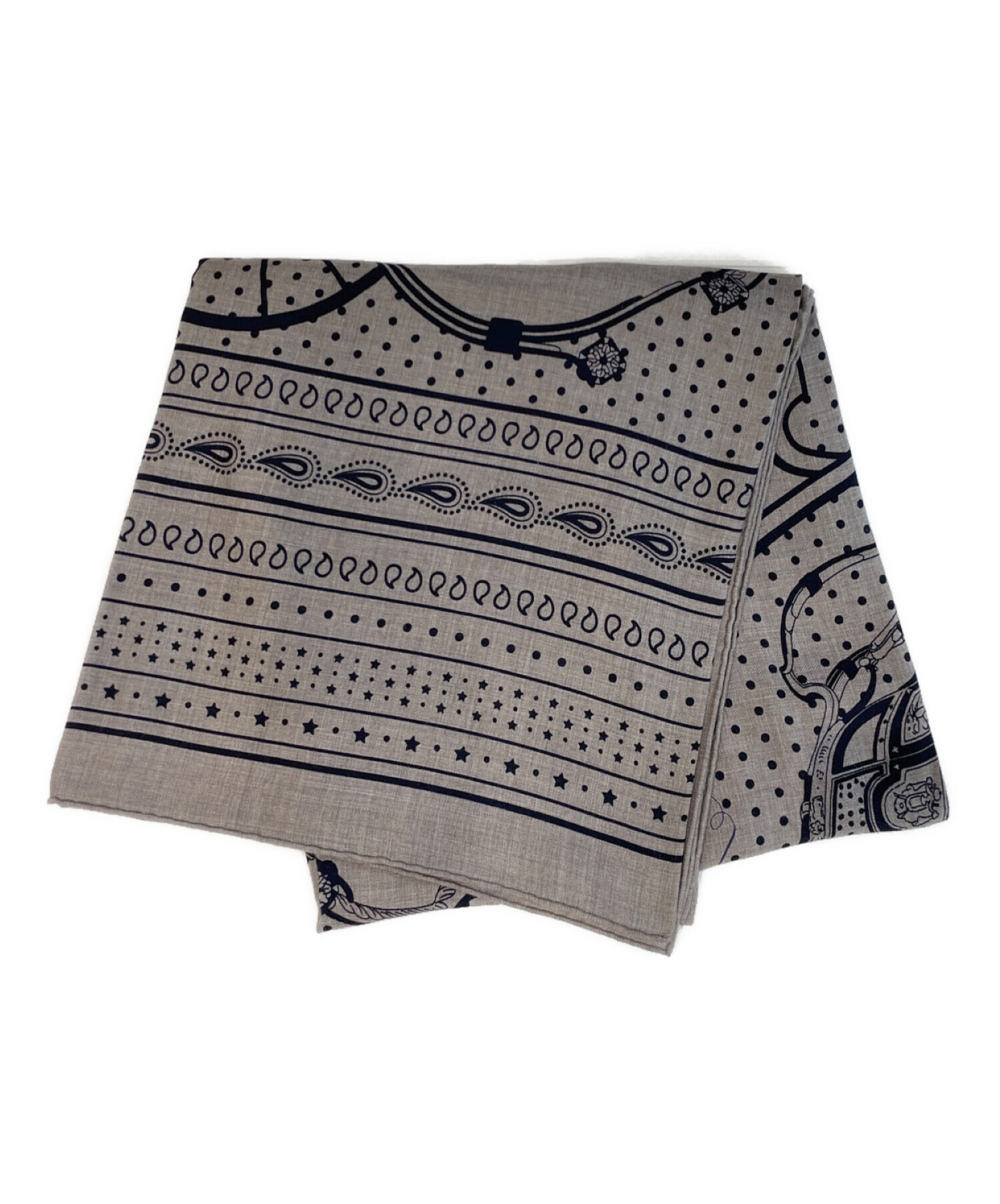 中古・古着通販】HERMES (エルメス) カレ140 グレー サイズ:140