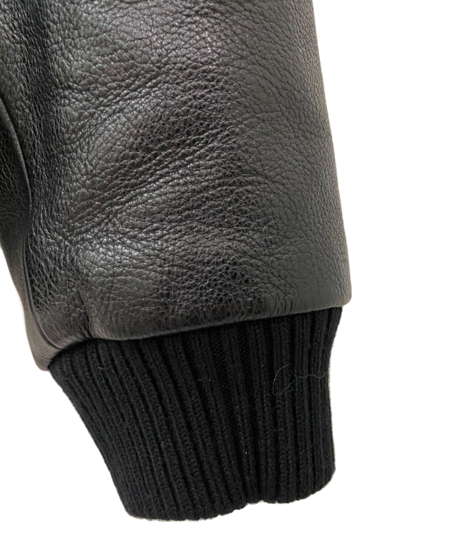 中古・古着通販】PRADA (プラダ) レザージャケット ブラック サイズ:36