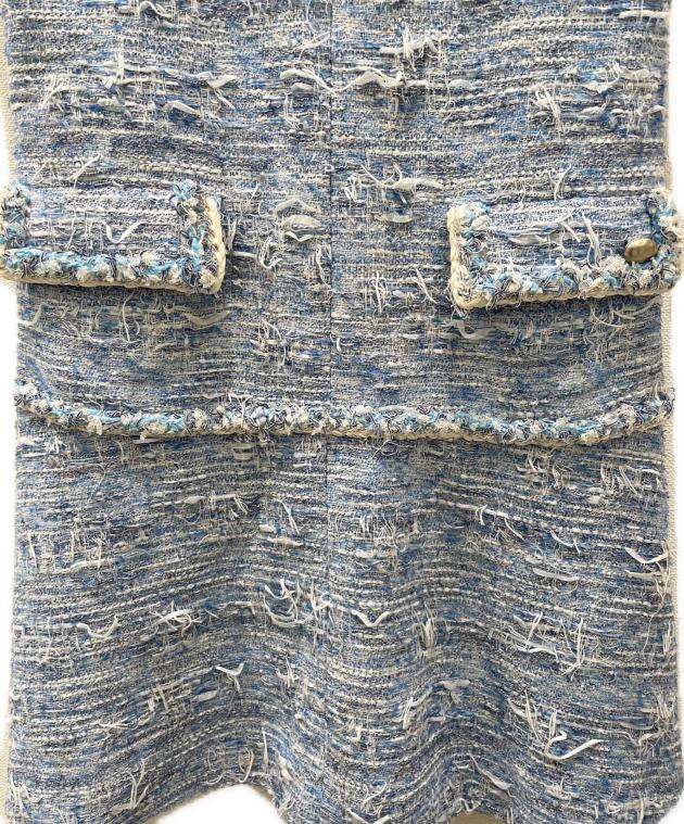 中古・古着通販】CHANEL (シャネル) ツイードノースリーブワンピース