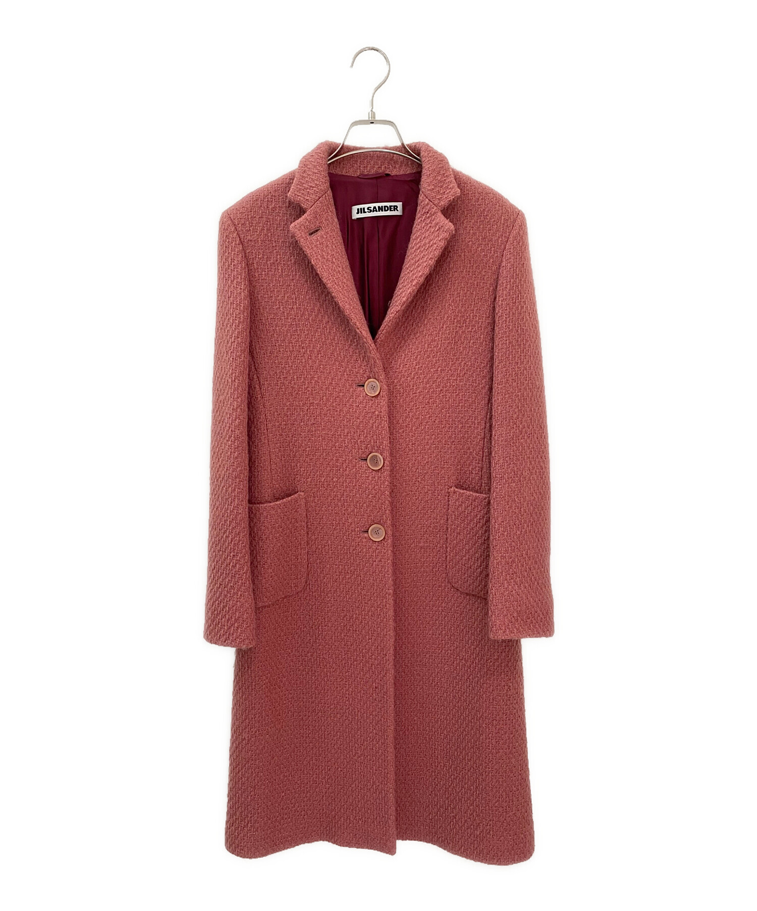 中古・古着通販】JIL SANDER (ジルサンダー) ウールコート ピンク