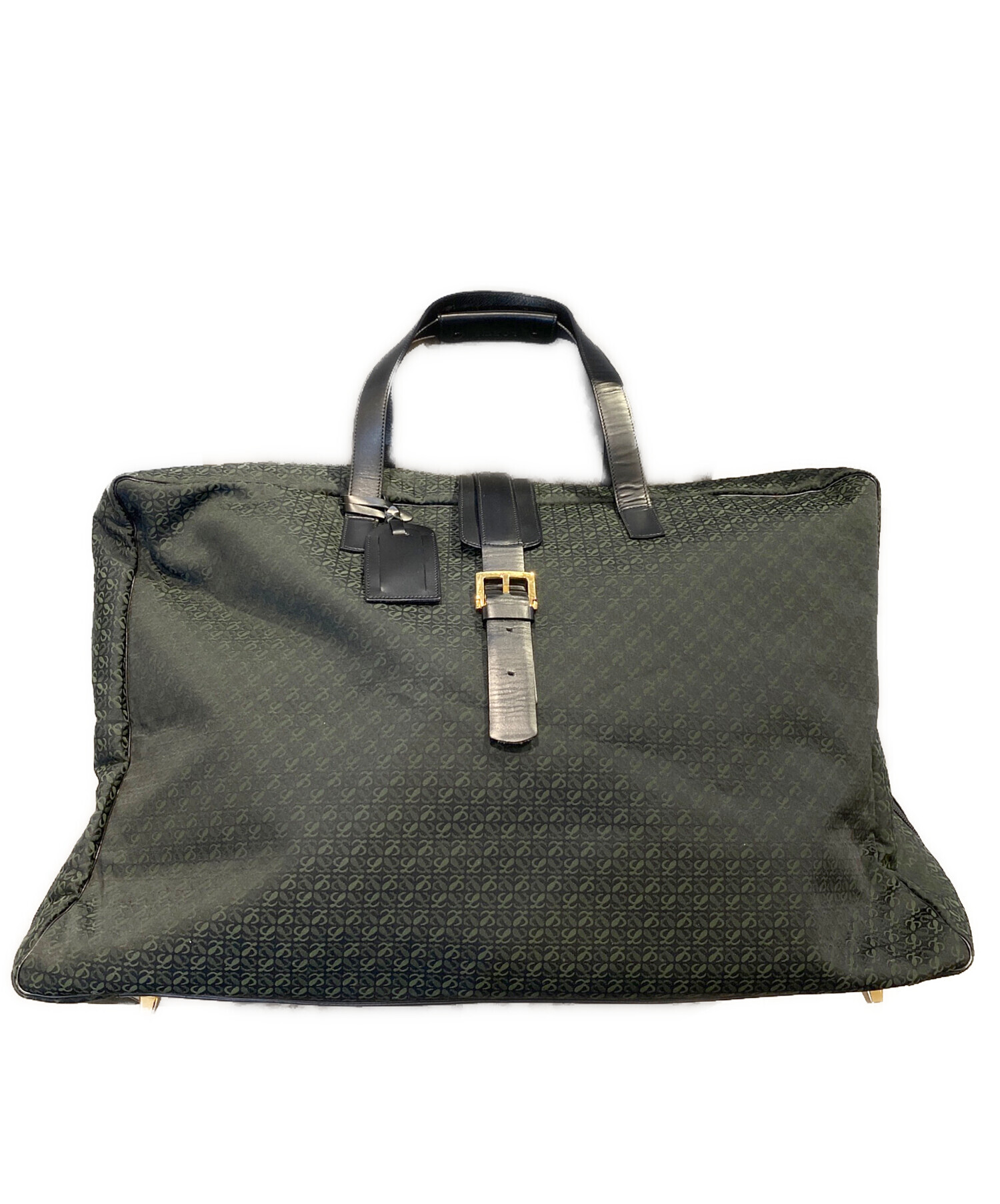 中古・古着通販】LOEWE (ロエベ) アナグラムボストンバッグ グリーン