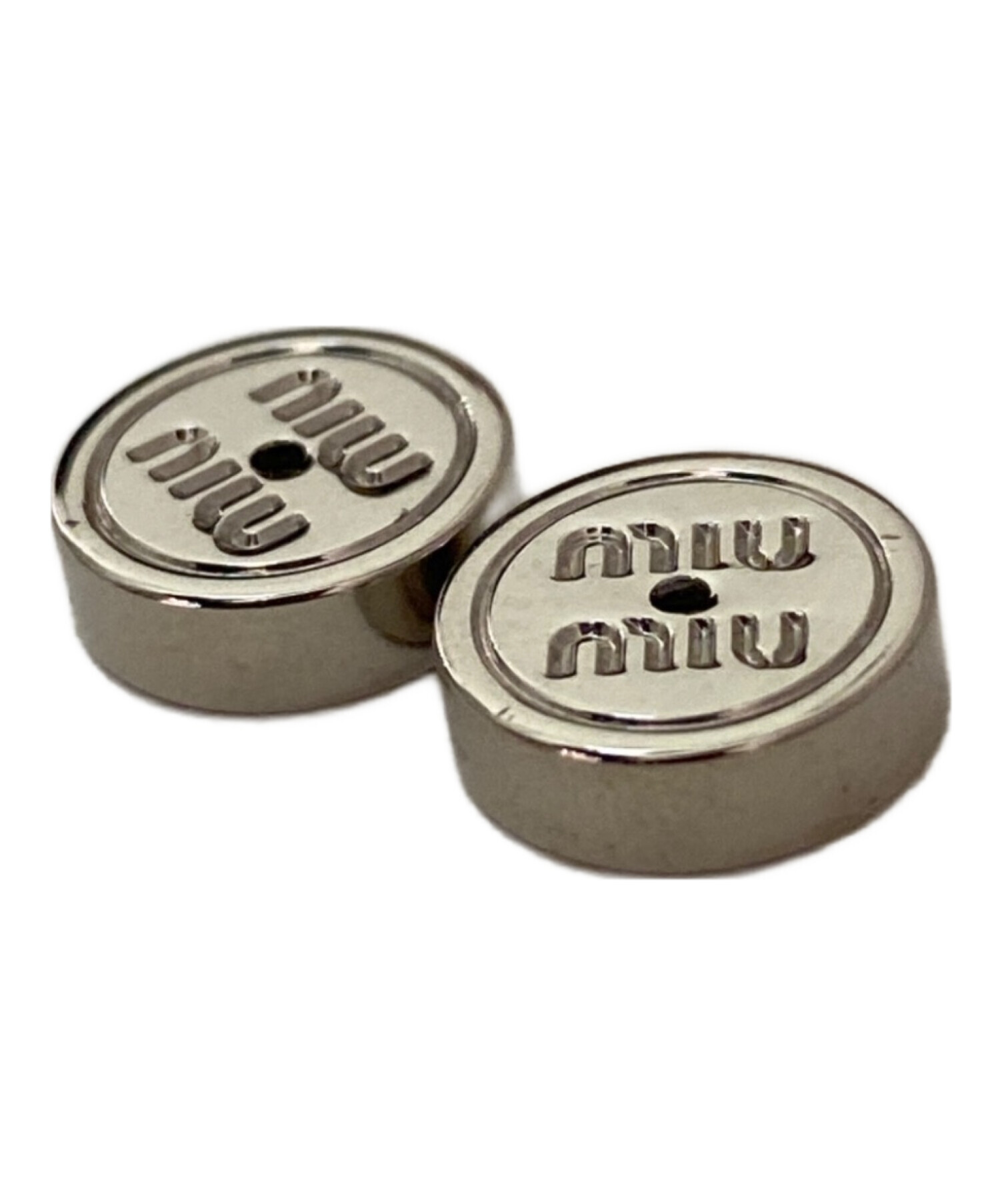 中古・古着通販】MIU MIU (ミュウミュウ) クリスタル付 メタル ピアス