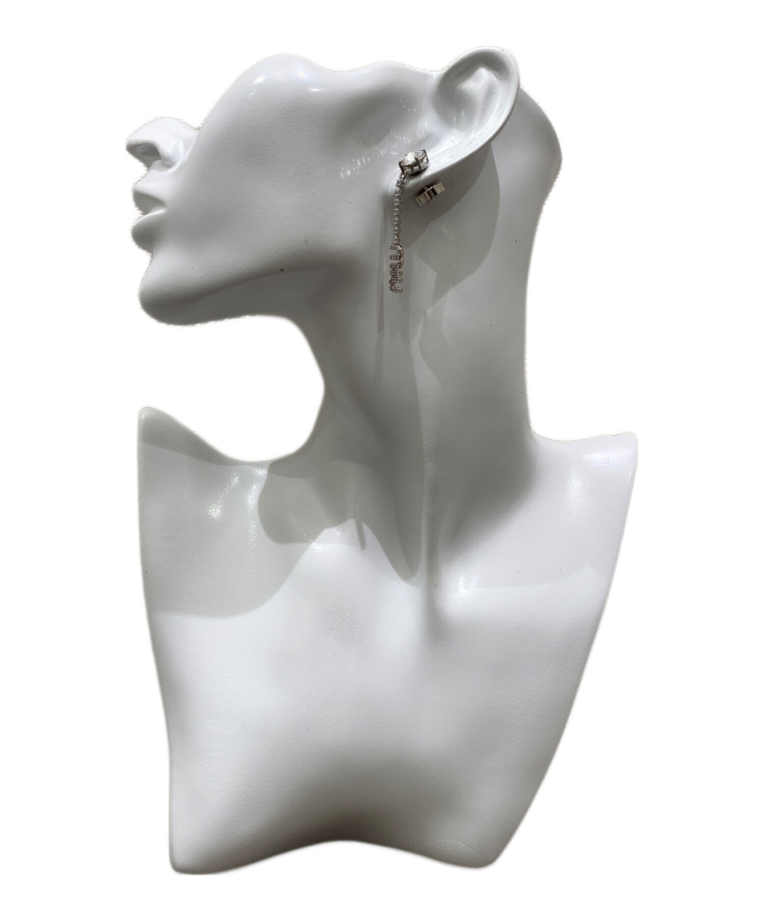 中古・古着通販】MIU MIU (ミュウミュウ) クリスタル付 メタル ピアス