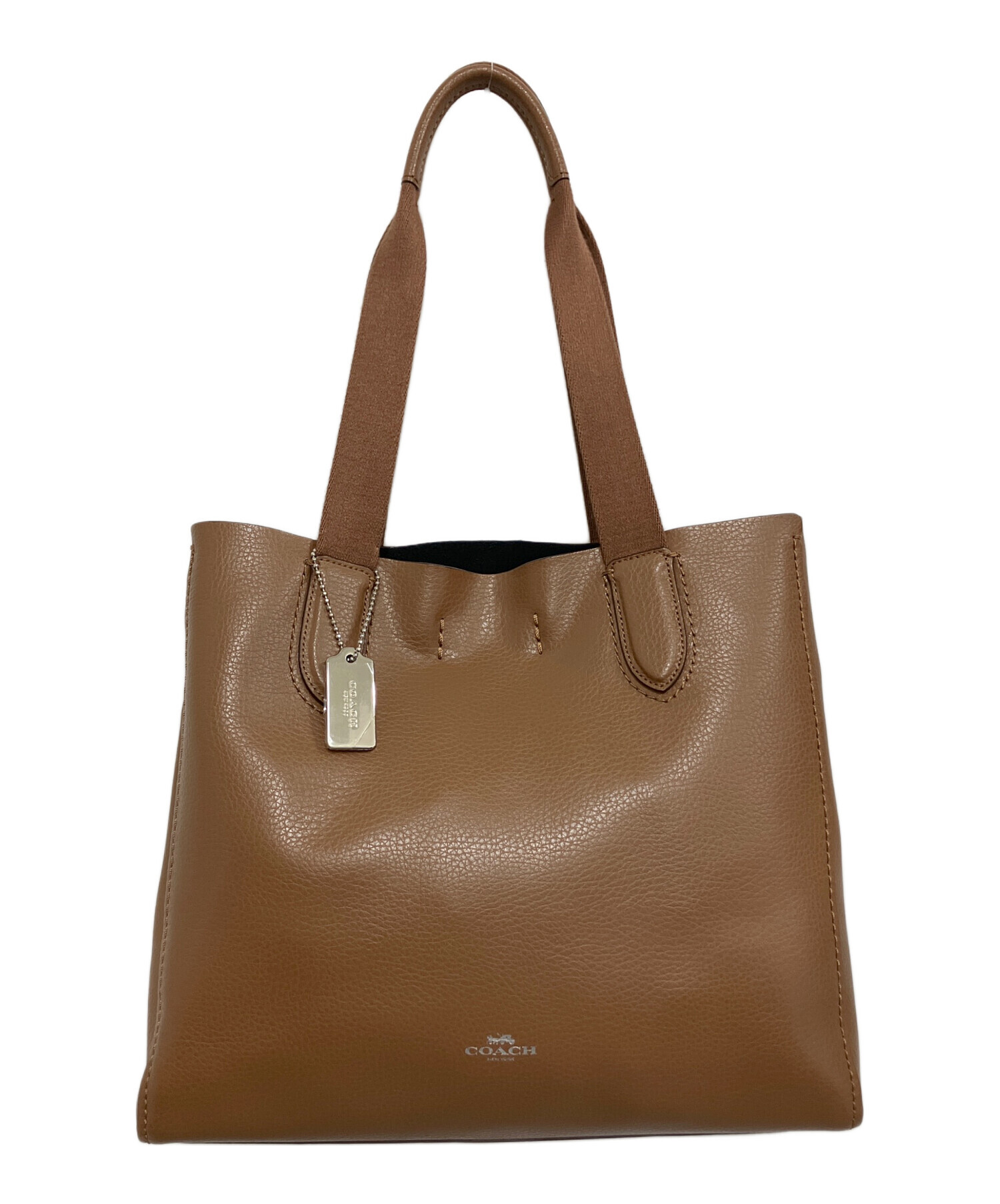 中古・古着通販】COACH (コーチ) レザートートバッグ ブラウン