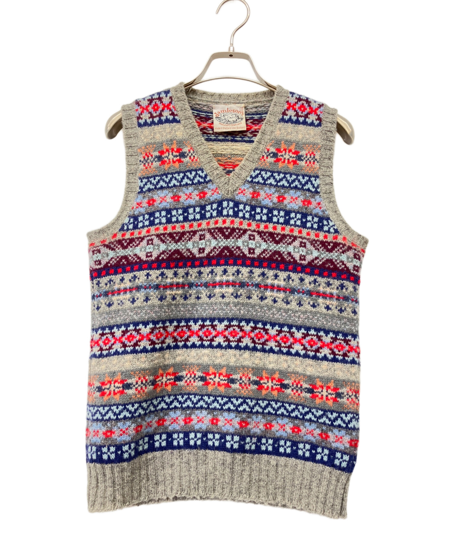 中古・古着通販】Jamiesons (ジャミーソンズ) ニットベスト グレー
