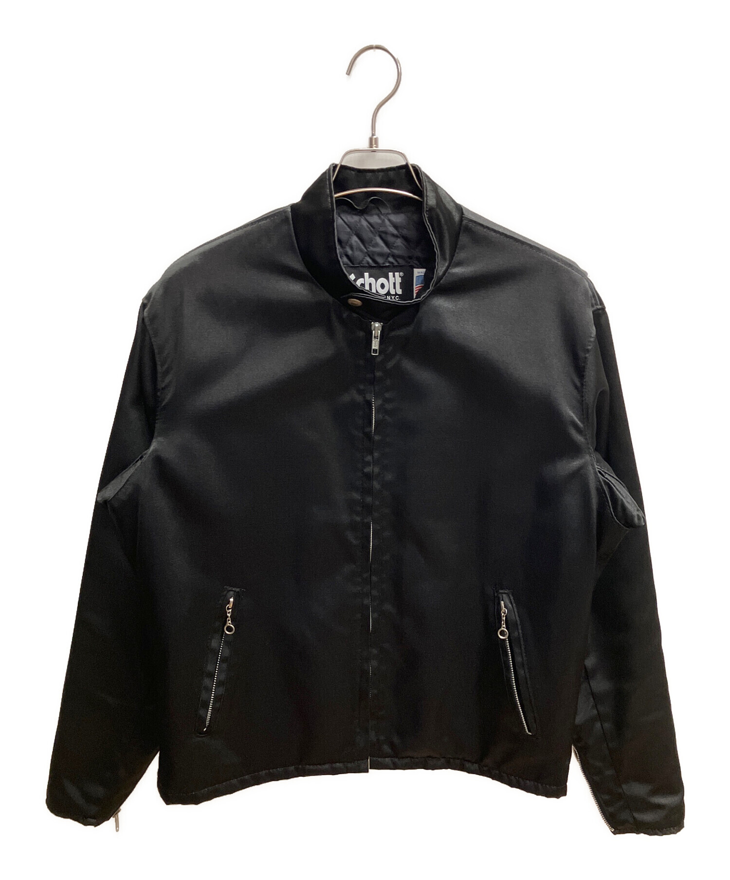 中古・古着通販】Schott (ショット) ナイロンジャケット ブラック