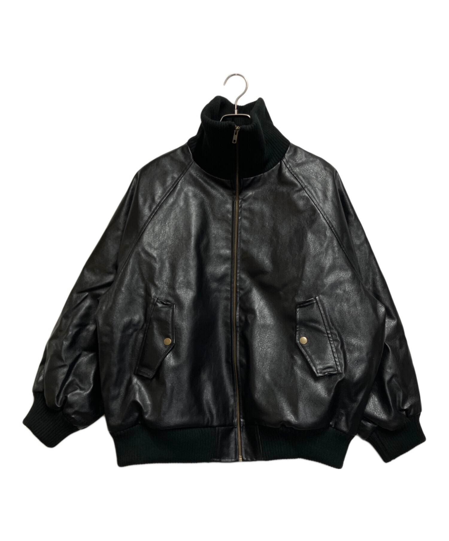 中古・古着通販】Java (ジャバ) リブタートルフェイクレザージャケット