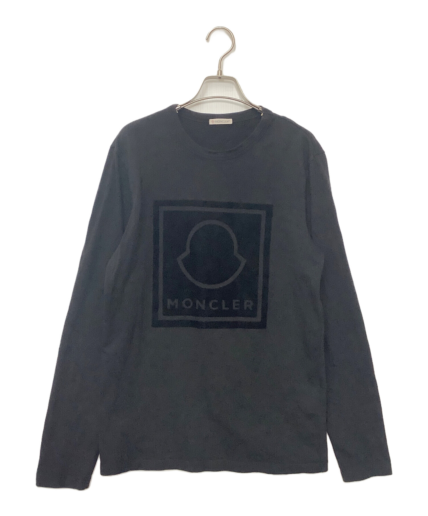 中古・古着通販】MONCLER (モンクレール) 長袖Tシャツ ブラック サイズ