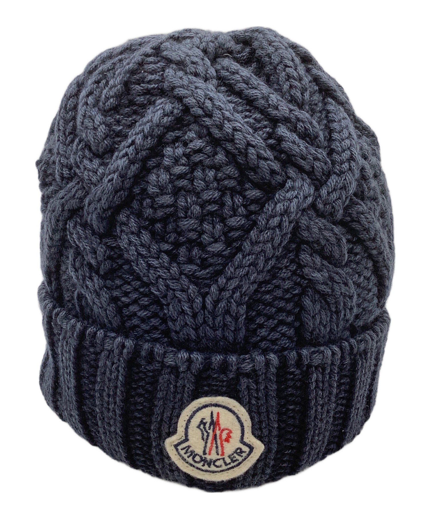 中古・古着通販】MONCLER (モンクレール) ニット帽 ネイビー｜ブランド