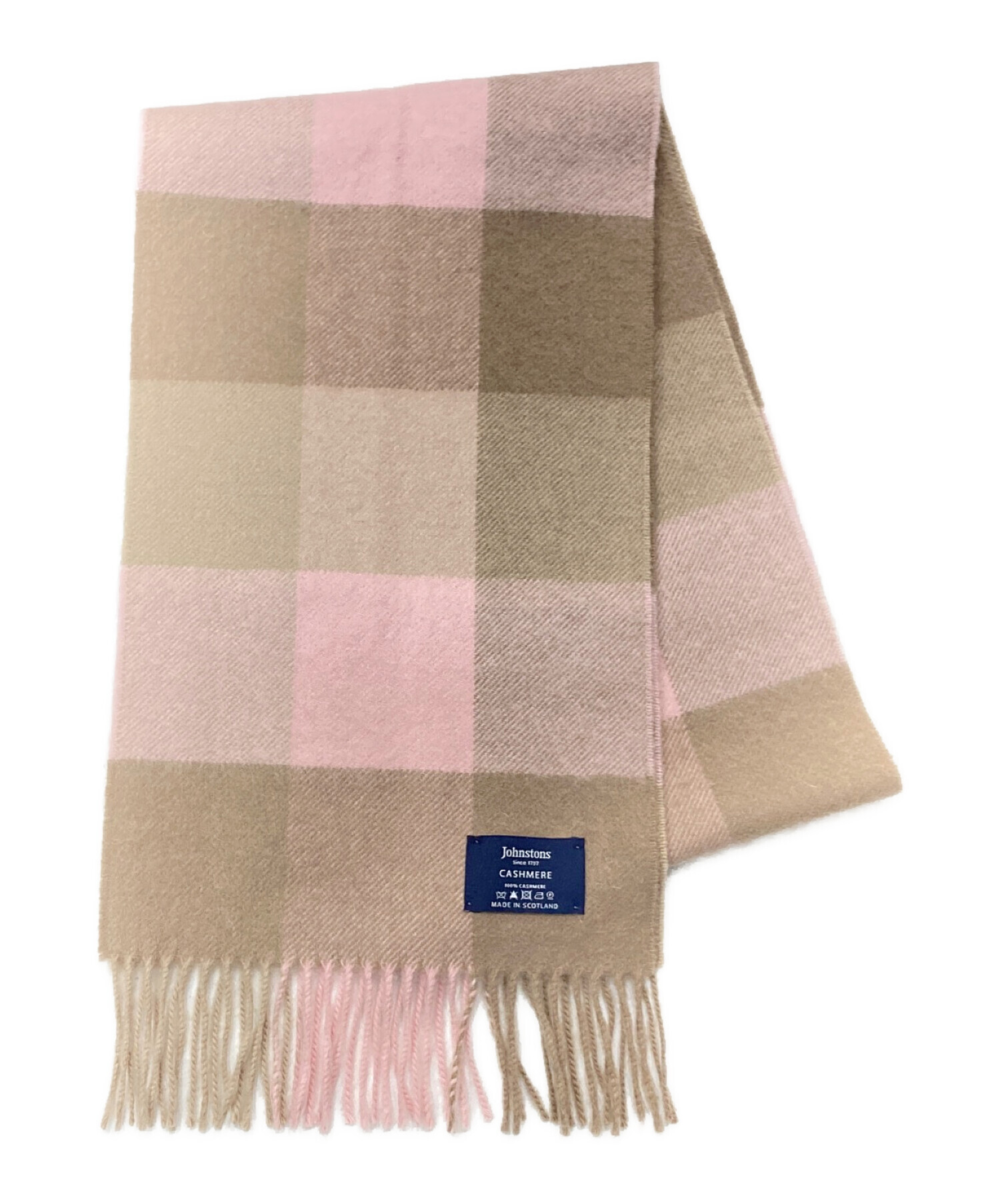 中古・古着通販】JOHNSTONS (ジョンストンズ) マフラー ピンク
