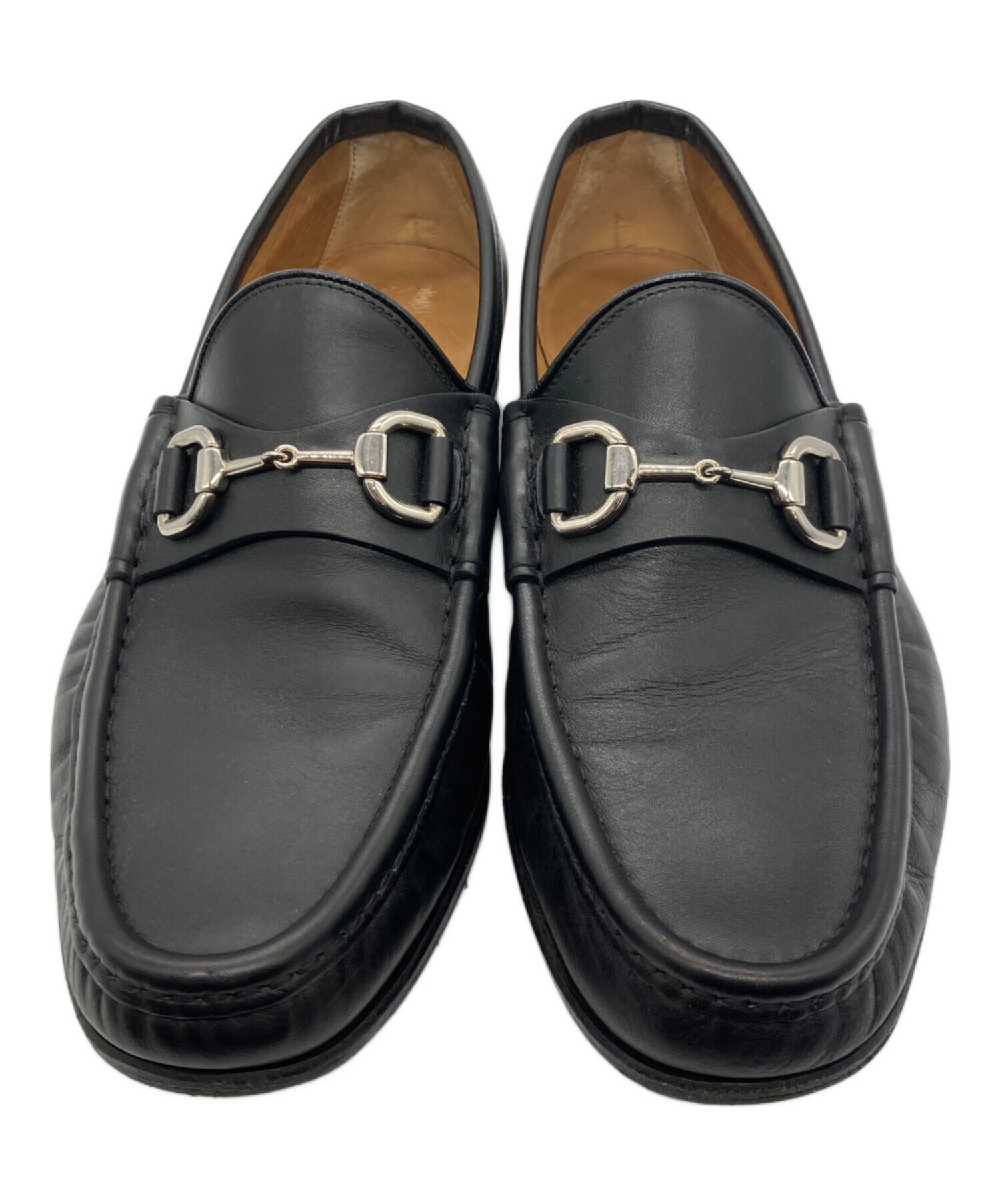 中古・古着通販】GUCCI (グッチ) ホースビットローファー ブラック