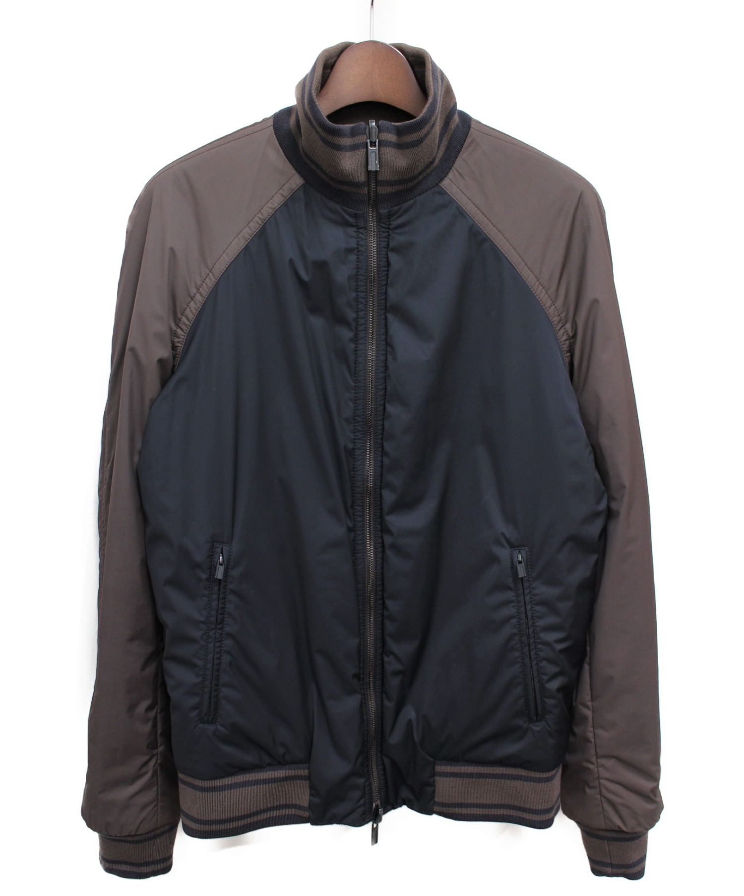 HERMÈS エルメス レザーブルゾン 48 ディアスキン ジャケット ブラウン