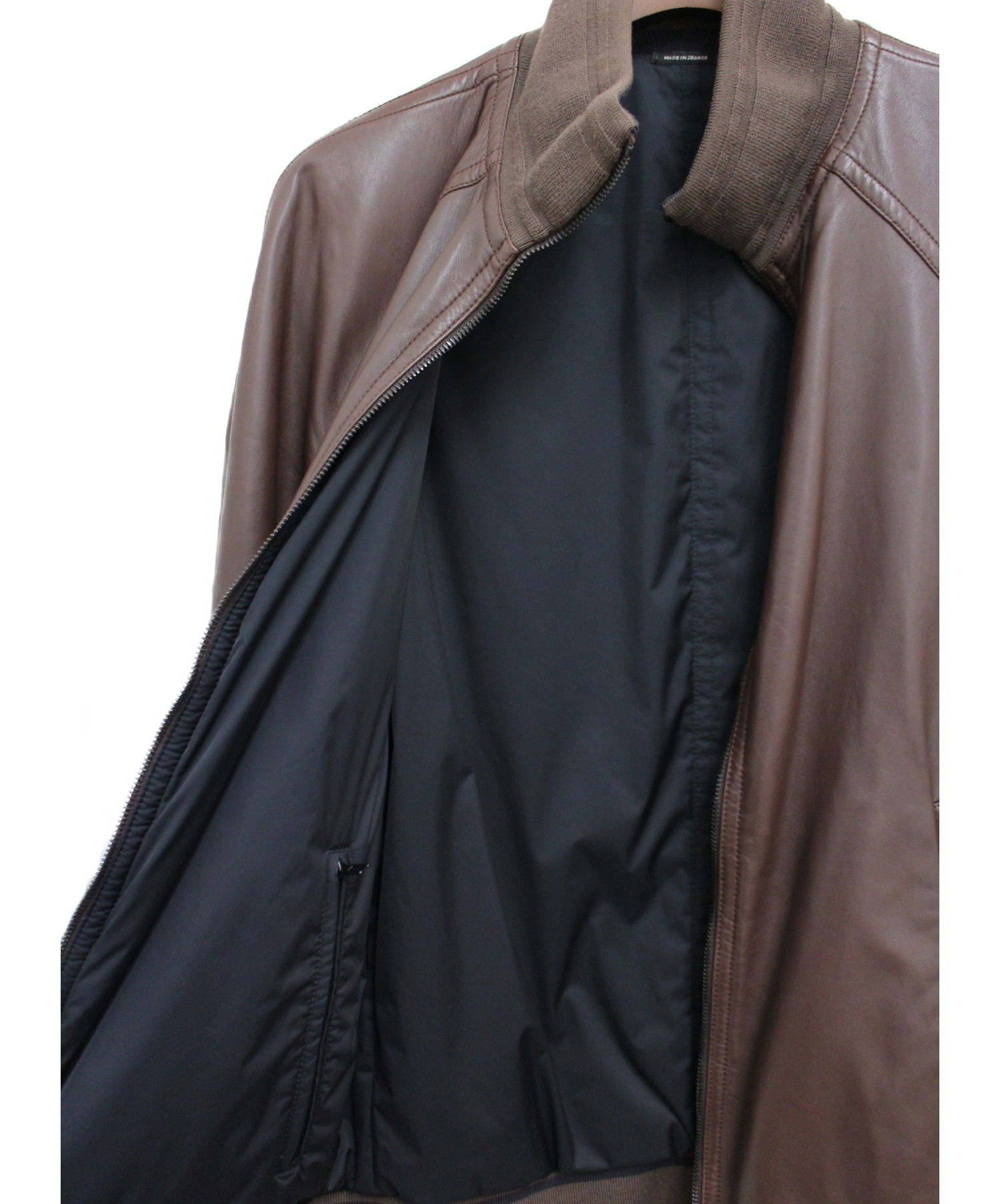 中古・古着通販】HERMES (エルメス) リバーシブルレザーブルゾン