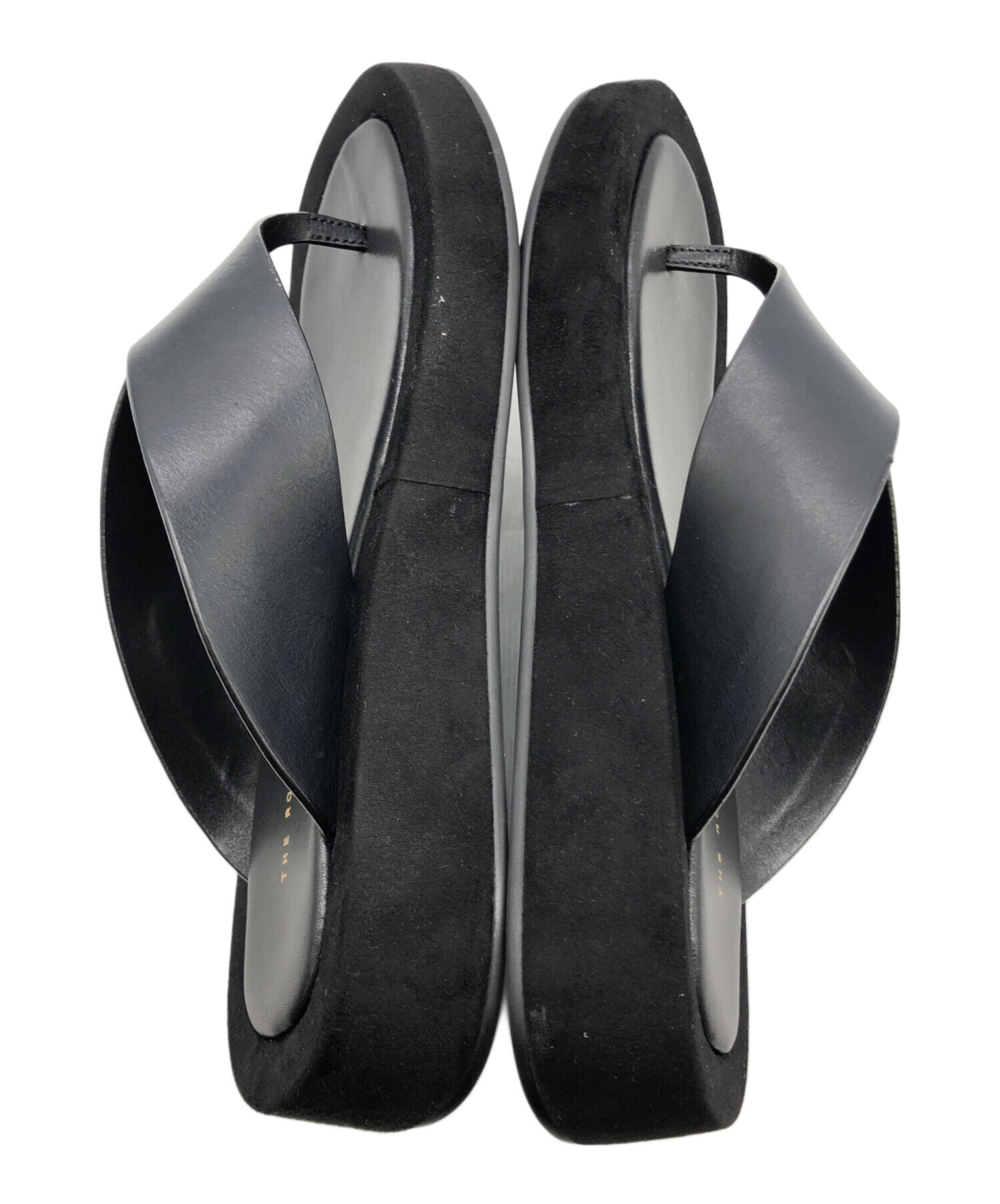 中古・古着通販】THE ROW (ザ ロウ) Ginza スエード サンダル ブラック