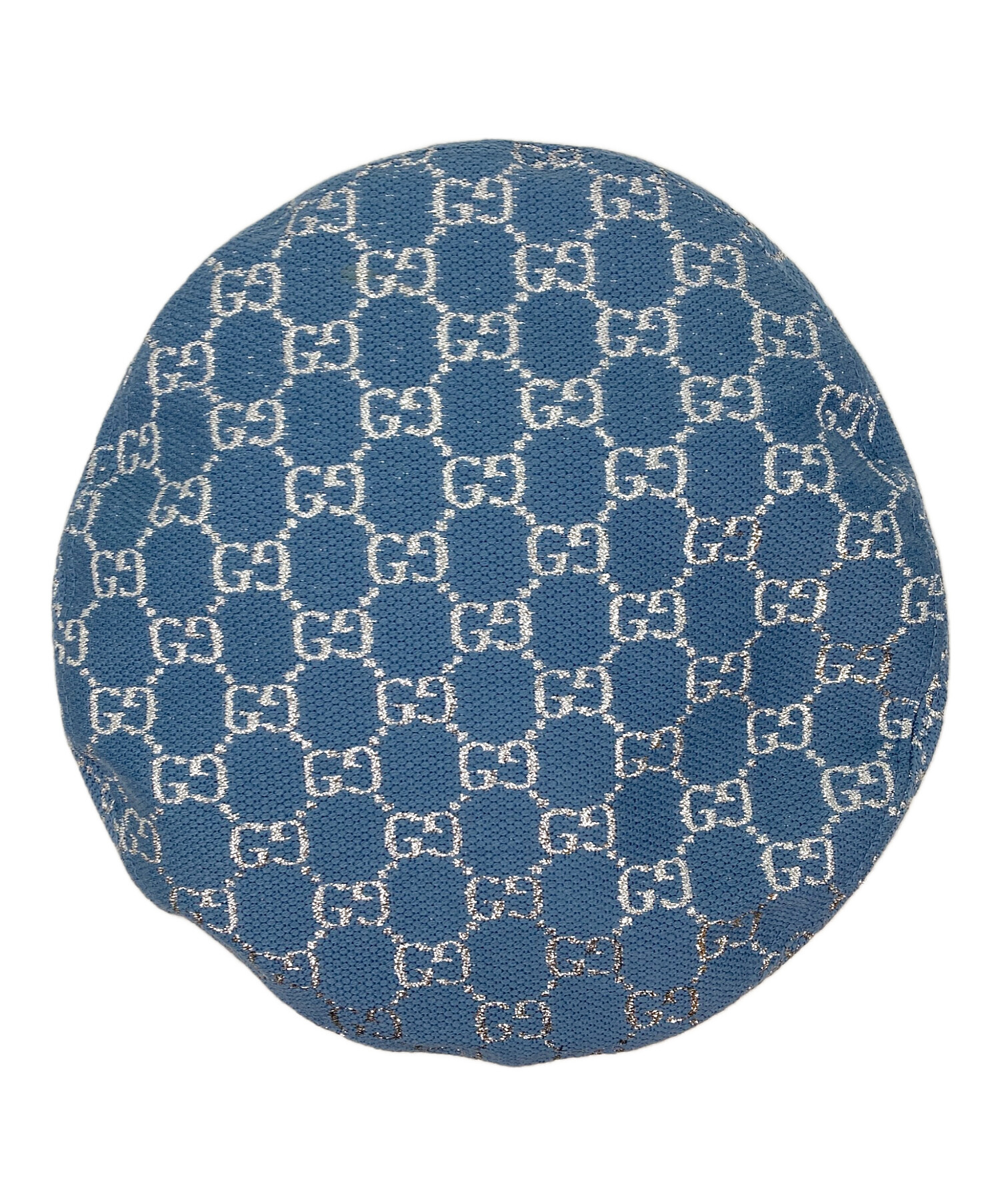 中古・古着通販】GUCCI (グッチ) GGラメ ベレーハット ブルー サイズ