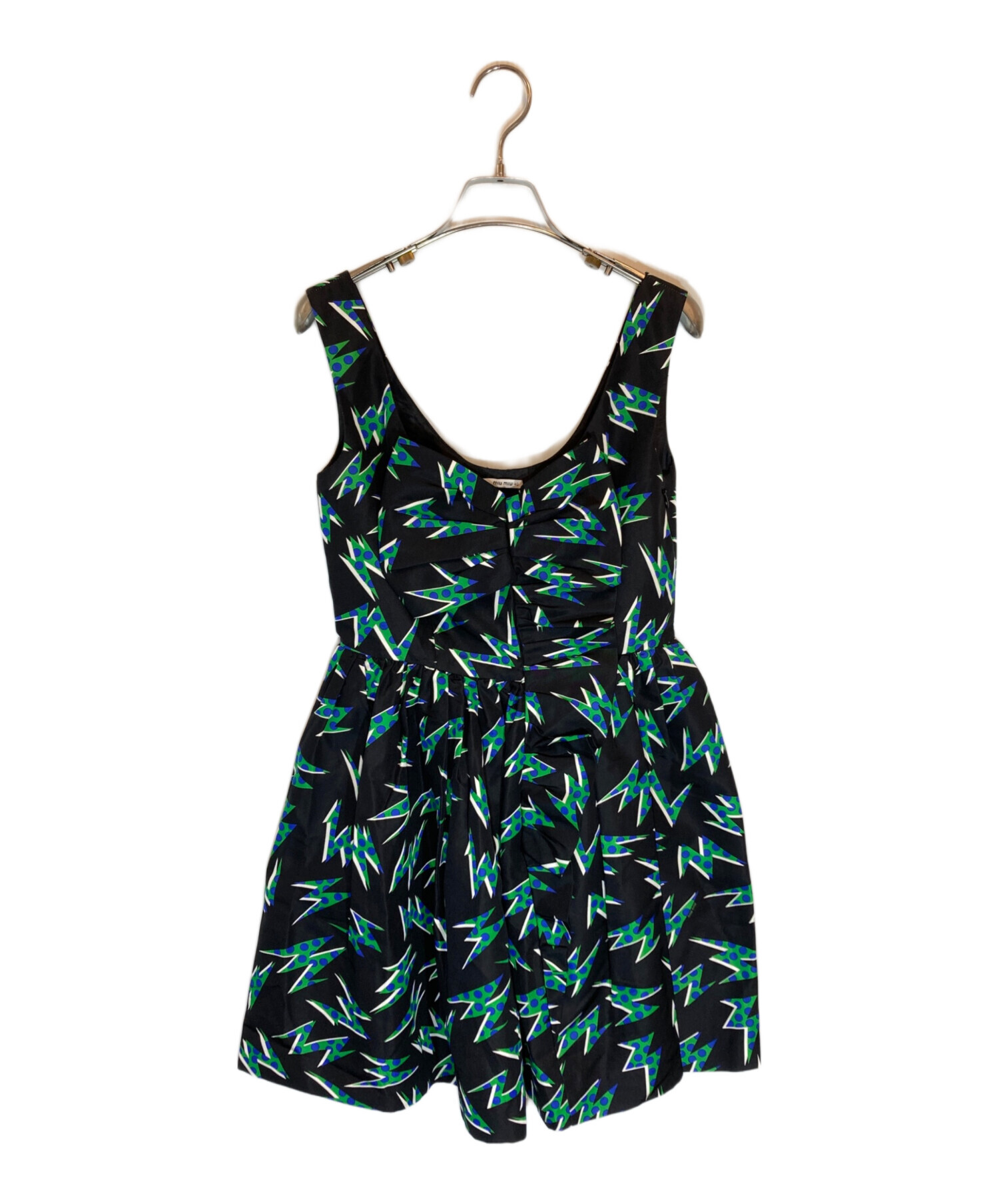 中古・古着通販】MIU MIU (ミュウミュウ) 総柄シルクノースリーブ