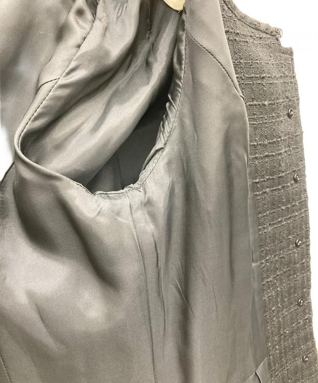 中古・古着通販】Rene (ルネ) ツイードワンピース ブラック サイズ:36