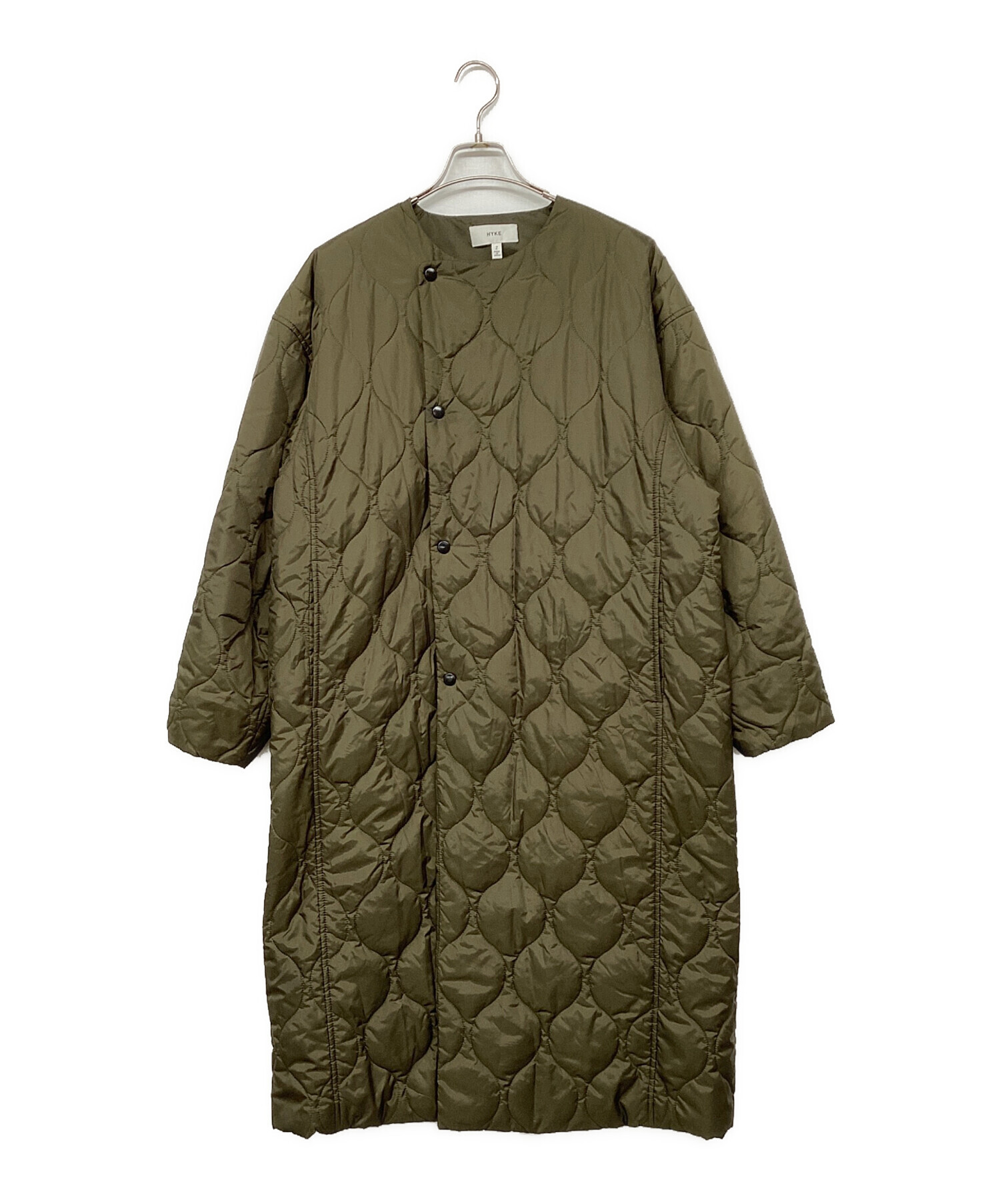 中古・古着通販】HYKE (ハイク) キルティングコート カーキ サイズ:2