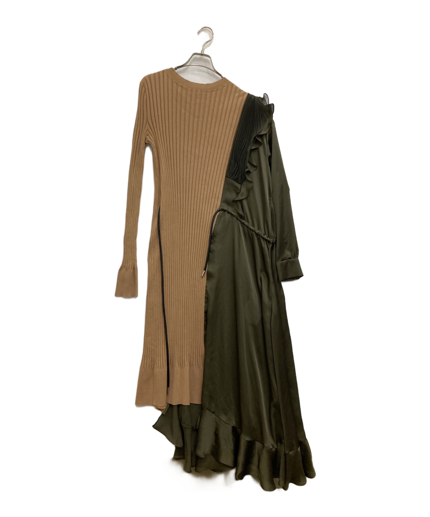 中古・古着通販】sacai (サカイ) ドッキングワンピース ベージュ