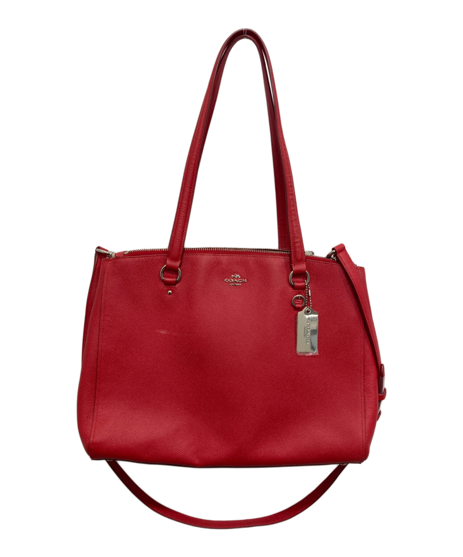 中古・古着通販】COACH (コーチ) グレインレザーダブルジップキャリー