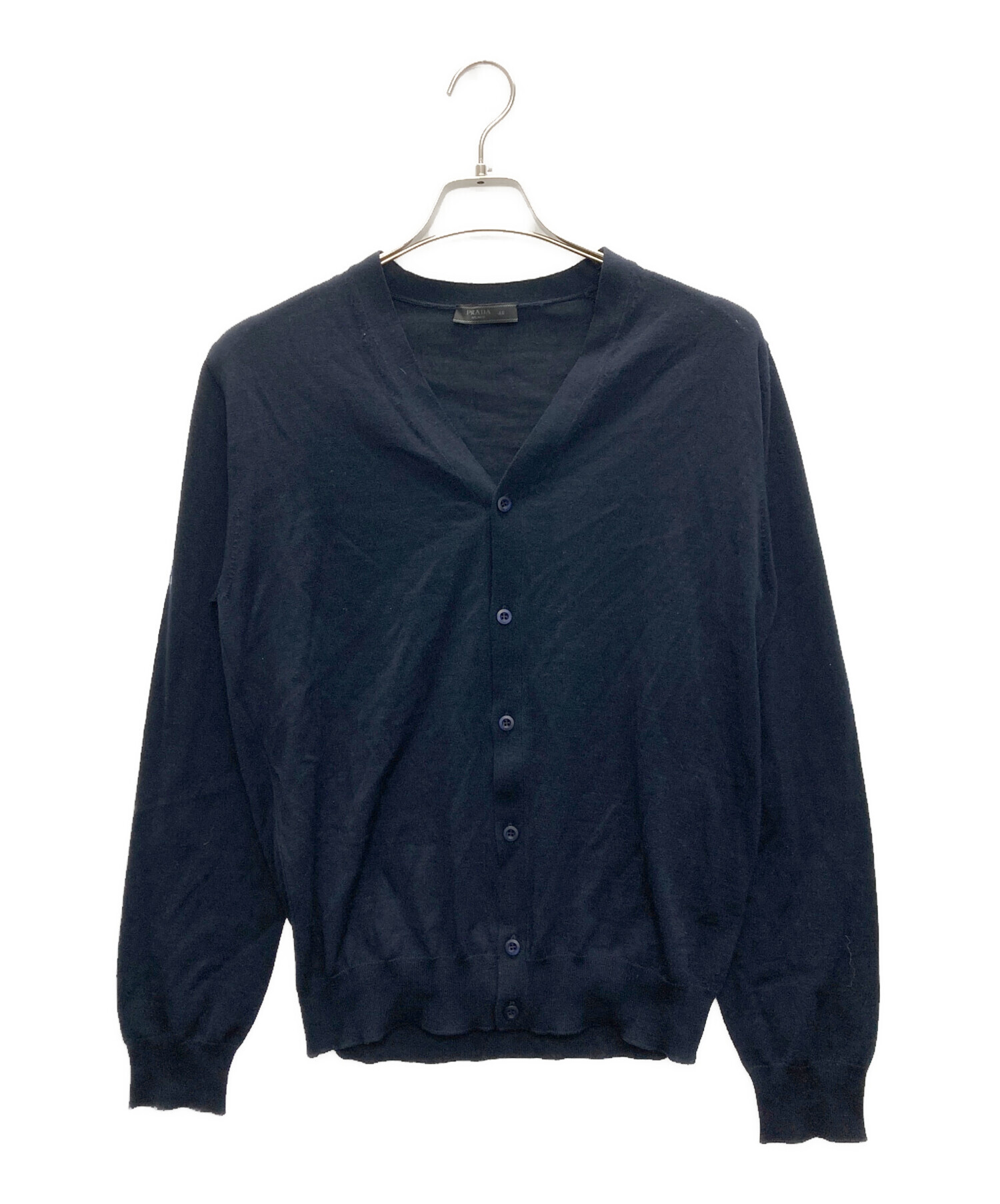 中古・古着通販】PRADA (プラダ) ハイゲージウールニットカーディガン